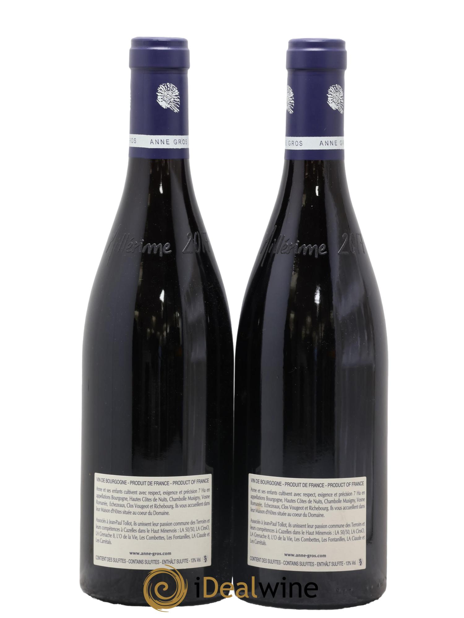 Echezeaux Grand Cru Les Loachausses Anne Gros 2017 - Lot of 2 bottles - 1