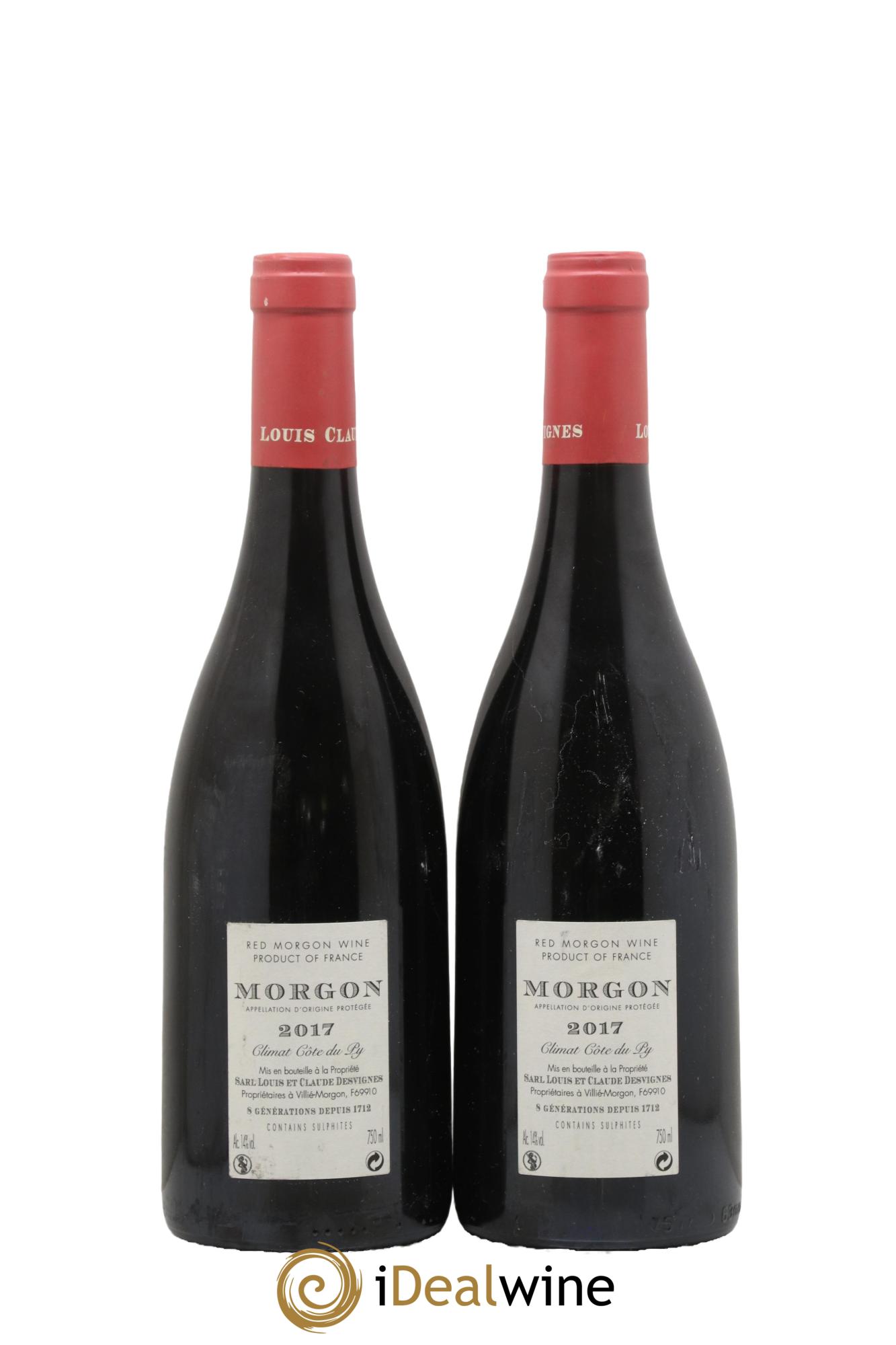 Morgon Côte du Py Louis-Claude Desvignes 2017 - Posten von 2 Flaschen - 1