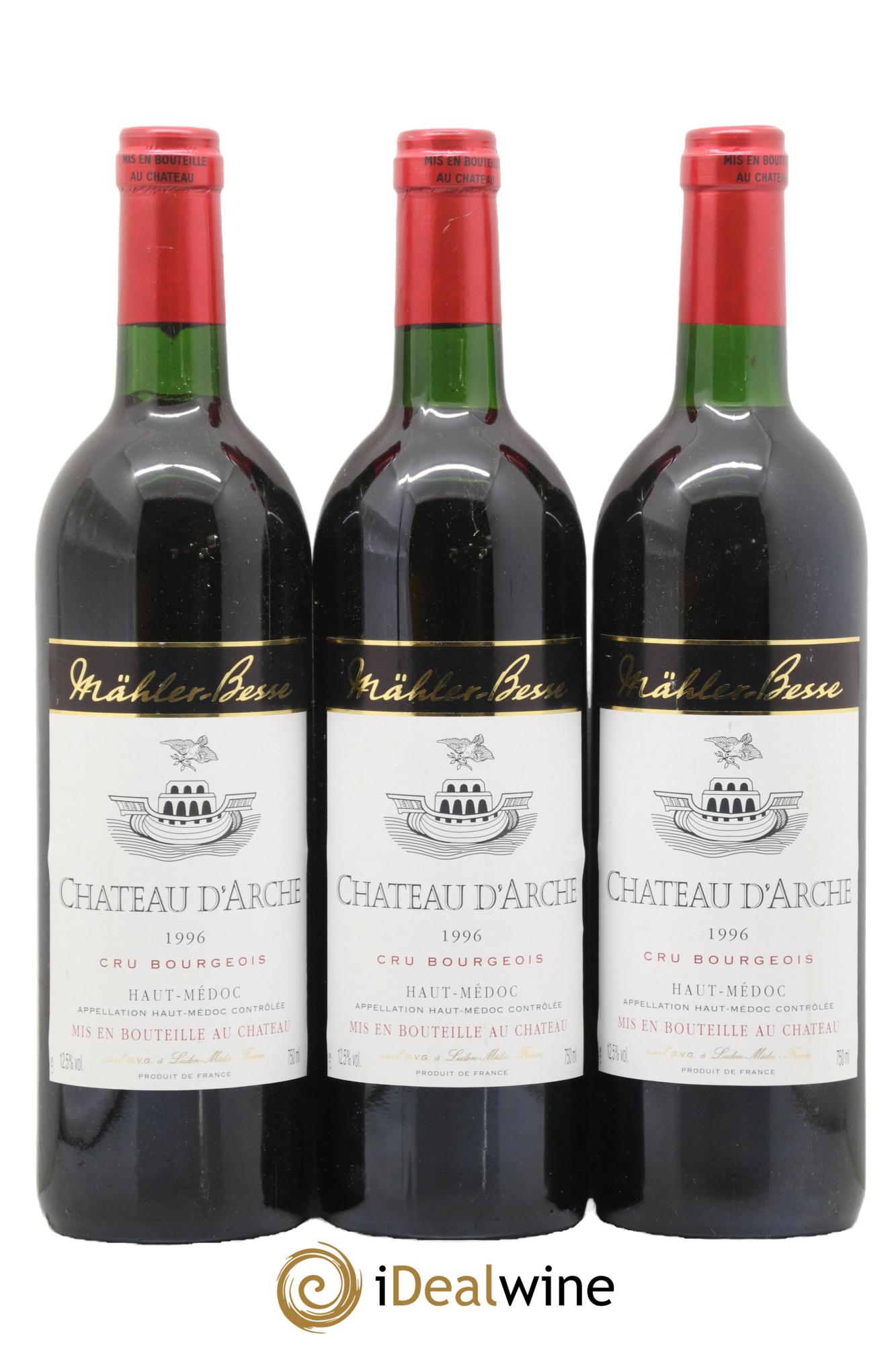 Château d'Arche Cru Bourgeois 1996 - Lotto di 3 bottiglie - 0
