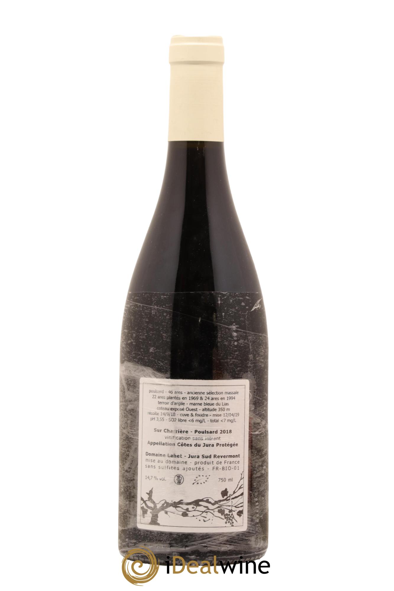 Côtes du Jura Poulsard Sur Charrière Romain - Julien - Charline Labet 2018 - Lot de 1 bouteille - 1