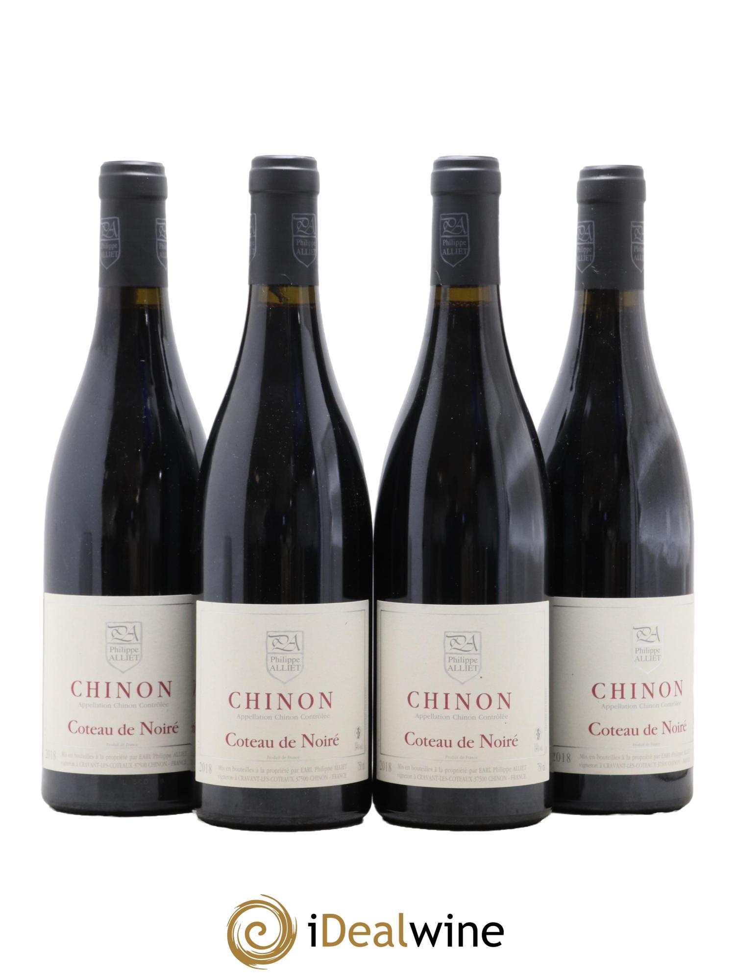 Chinon Coteau de Noiré Philippe Alliet 2018 - Lot de 4 bouteilles - 0