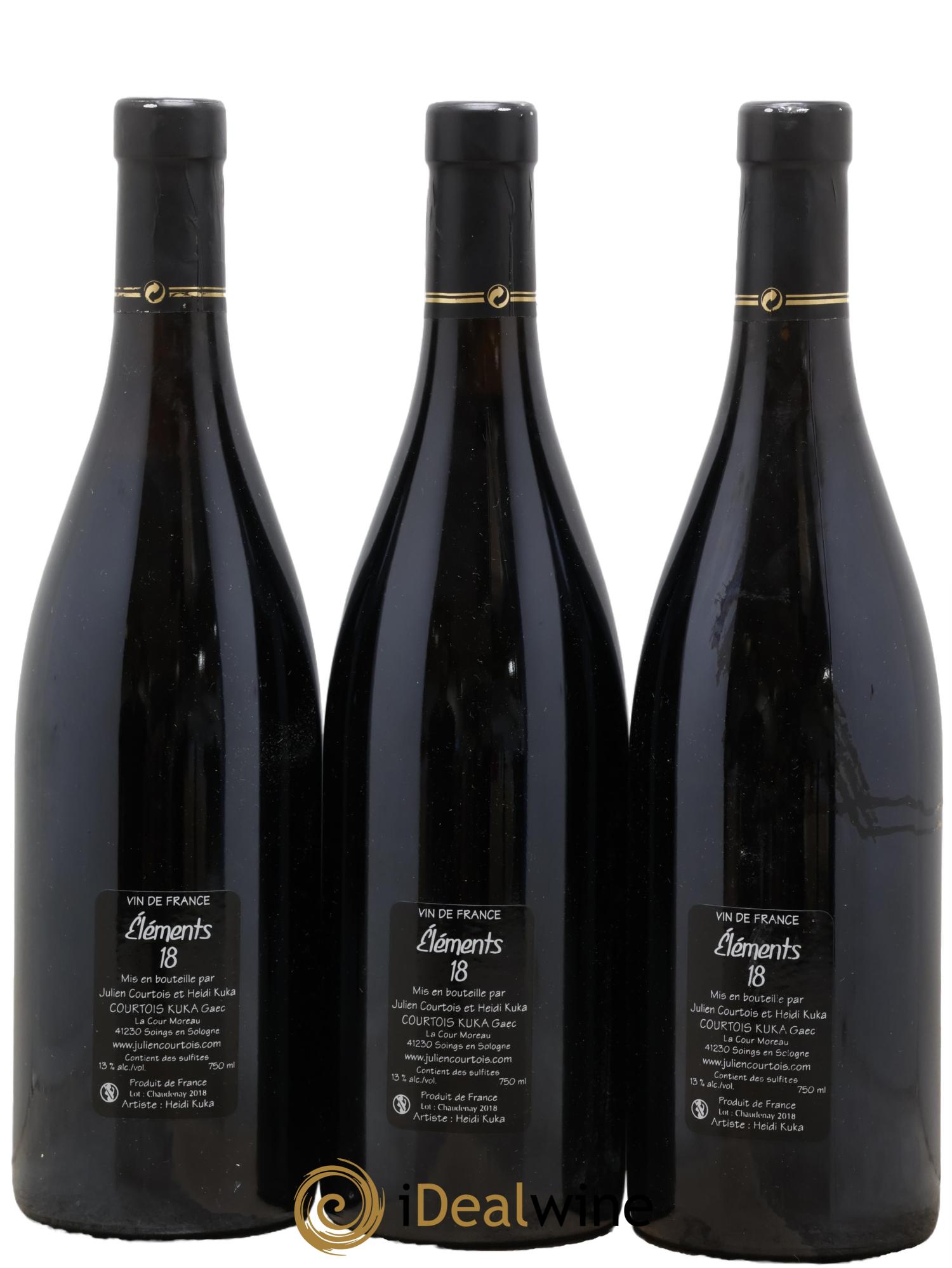 Vin de France Eléments Clos De La Bruyère Julien Courtois 2018 - Lot de 3 bouteilles - 1