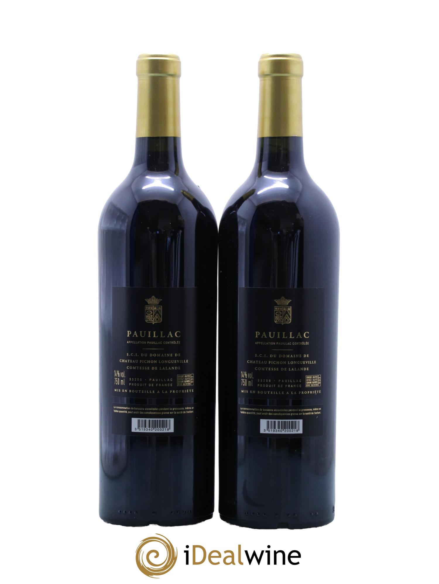 Château Pichon Longueville Comtesse de Lalande 2ème Grand Cru Classé 2020 - Lotto di 2 bottiglie - 1
