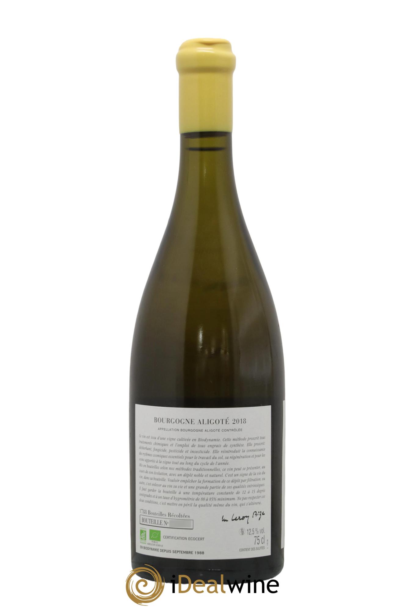 Bourgogne Aligoté Sous Chatelet d'Auvenay (Domaine) 2018 - Lot de 1 bouteille - 1