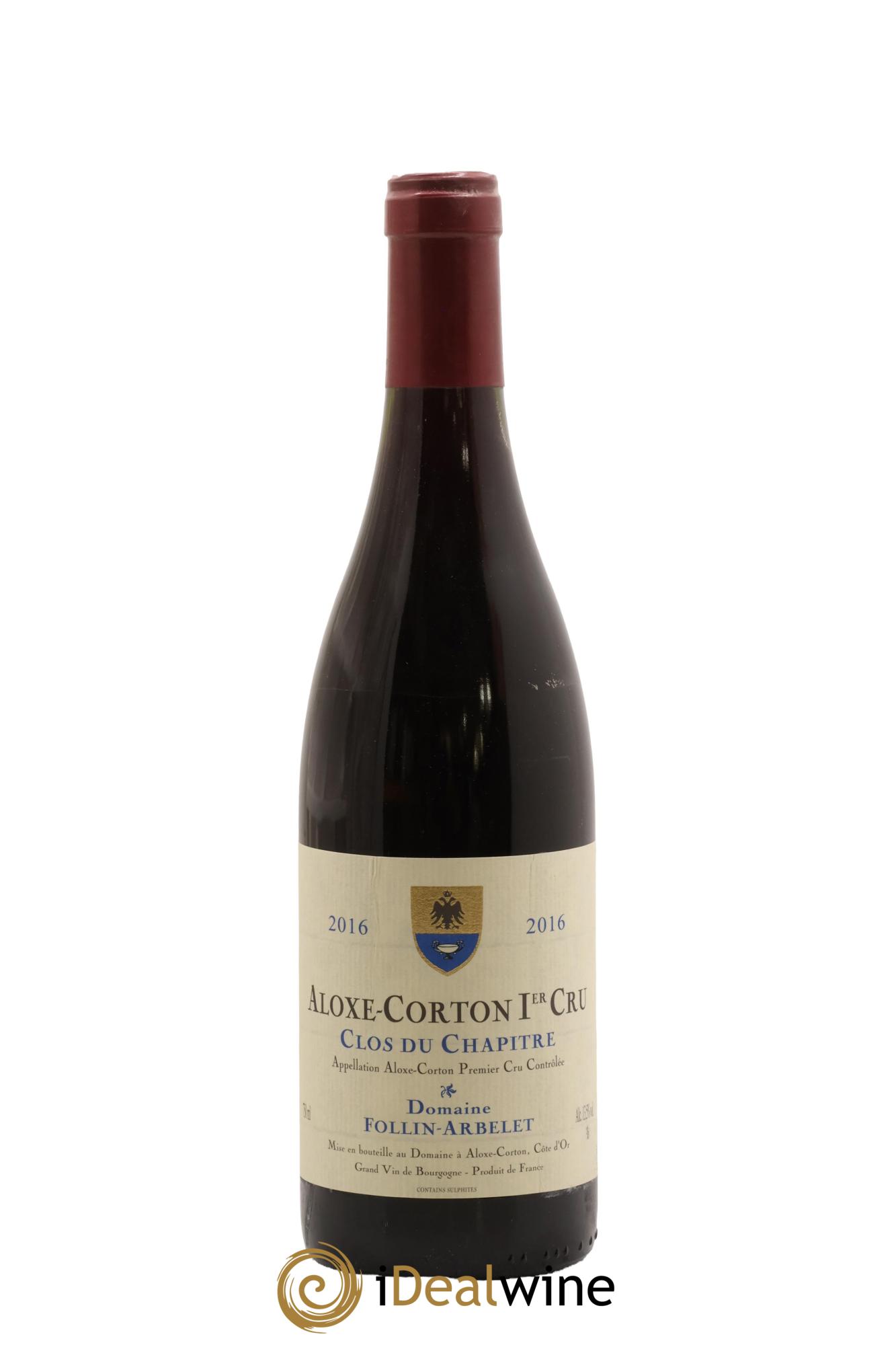 Aloxe-Corton 1er Cru Clos du Chapitre Follin-Arbelet (Domaine) 2016 - Lot de 1 bouteille - 0
