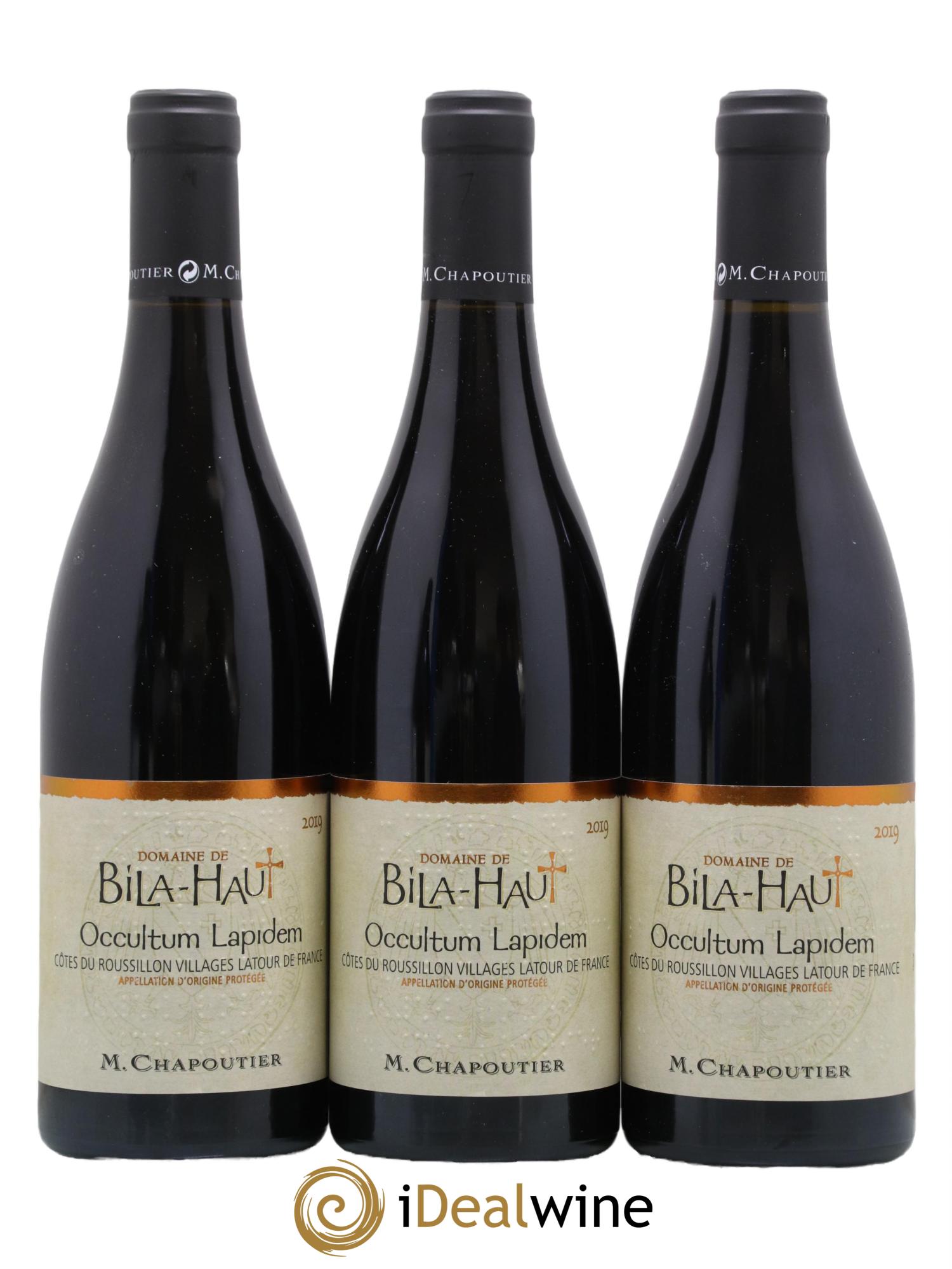 Côtes du Roussillon Villages Latour de France Bila-Haut (Domaine) Occultum Lapidem Chapoutier 2019 - Lot de 3 bouteilles - 0