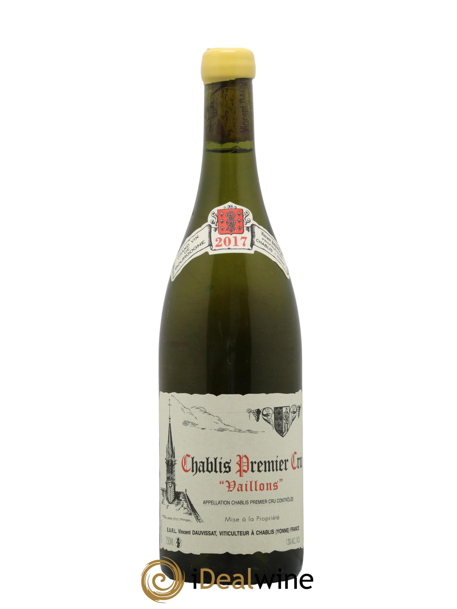 Chablis 1er Cru Vaillons Vincent Dauvissat (Domaine) 2017 - Lot de 1 bouteille - 0