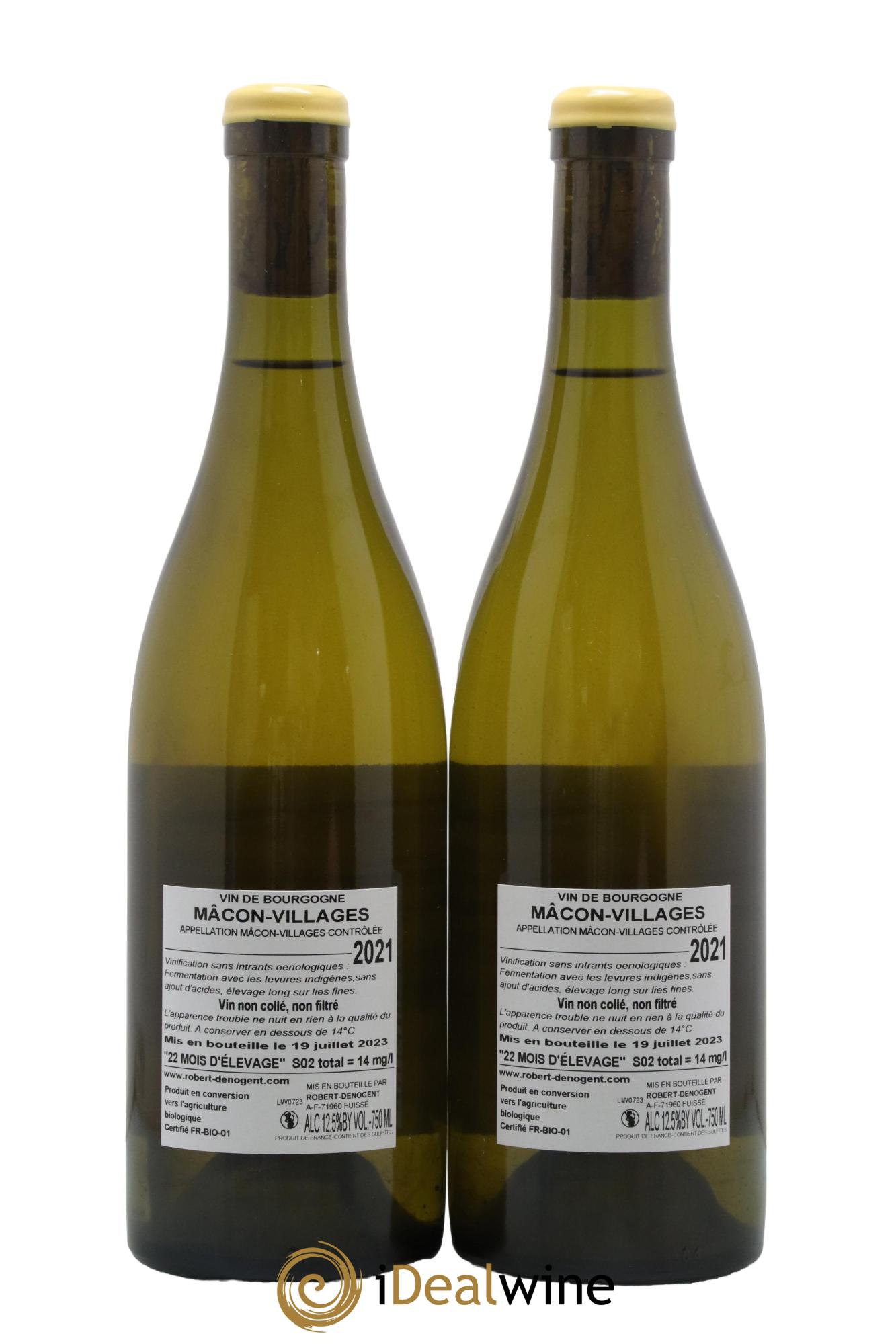 Mâcon-Villages Les Sardines Robert Denogent (Domaine) 2021 - Lot of 2 bottles - 1