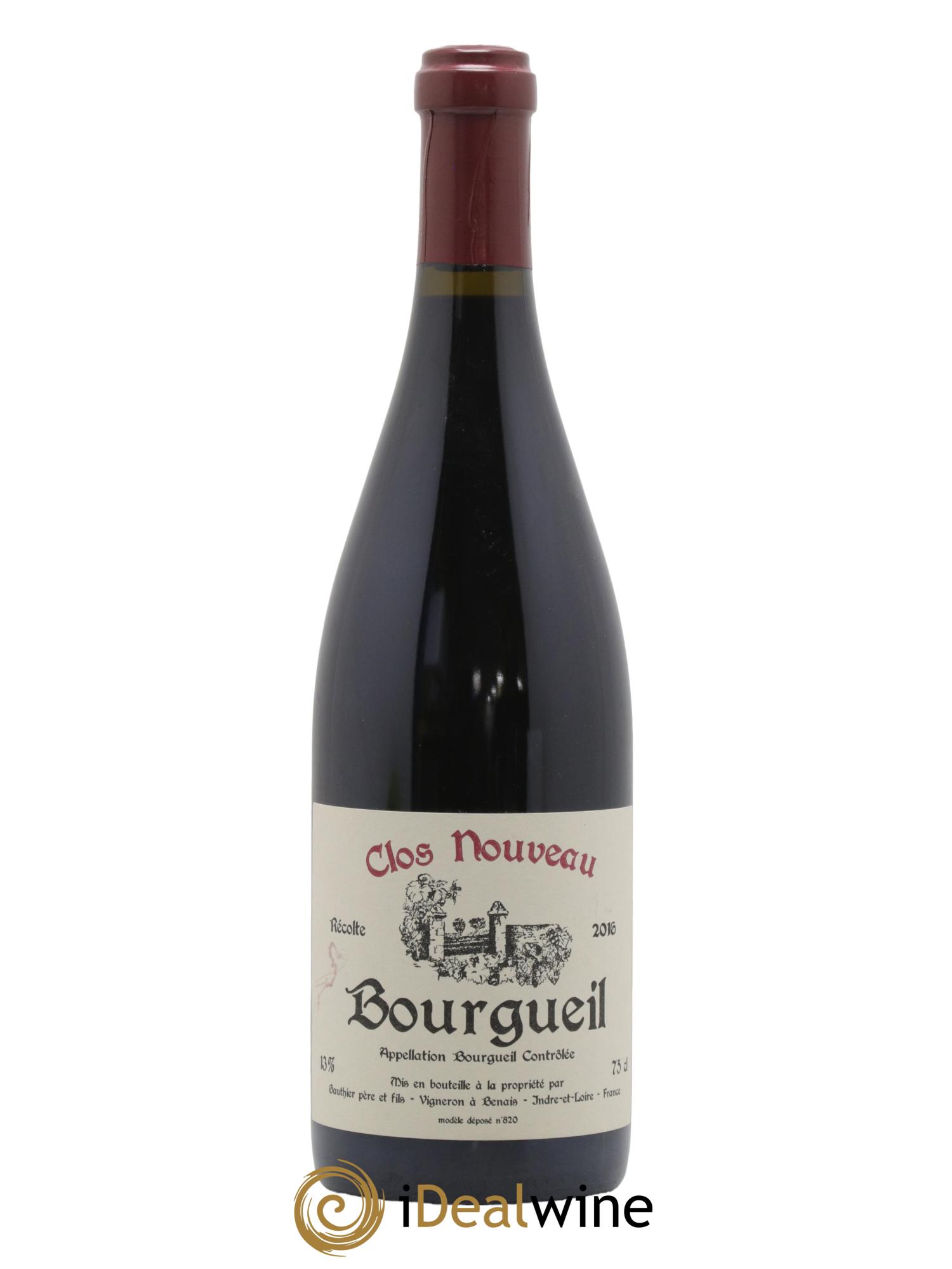 Bourgueil Clos Nouveau Domaine du Bel Air 2016 - Lot de 1 bouteille - 0