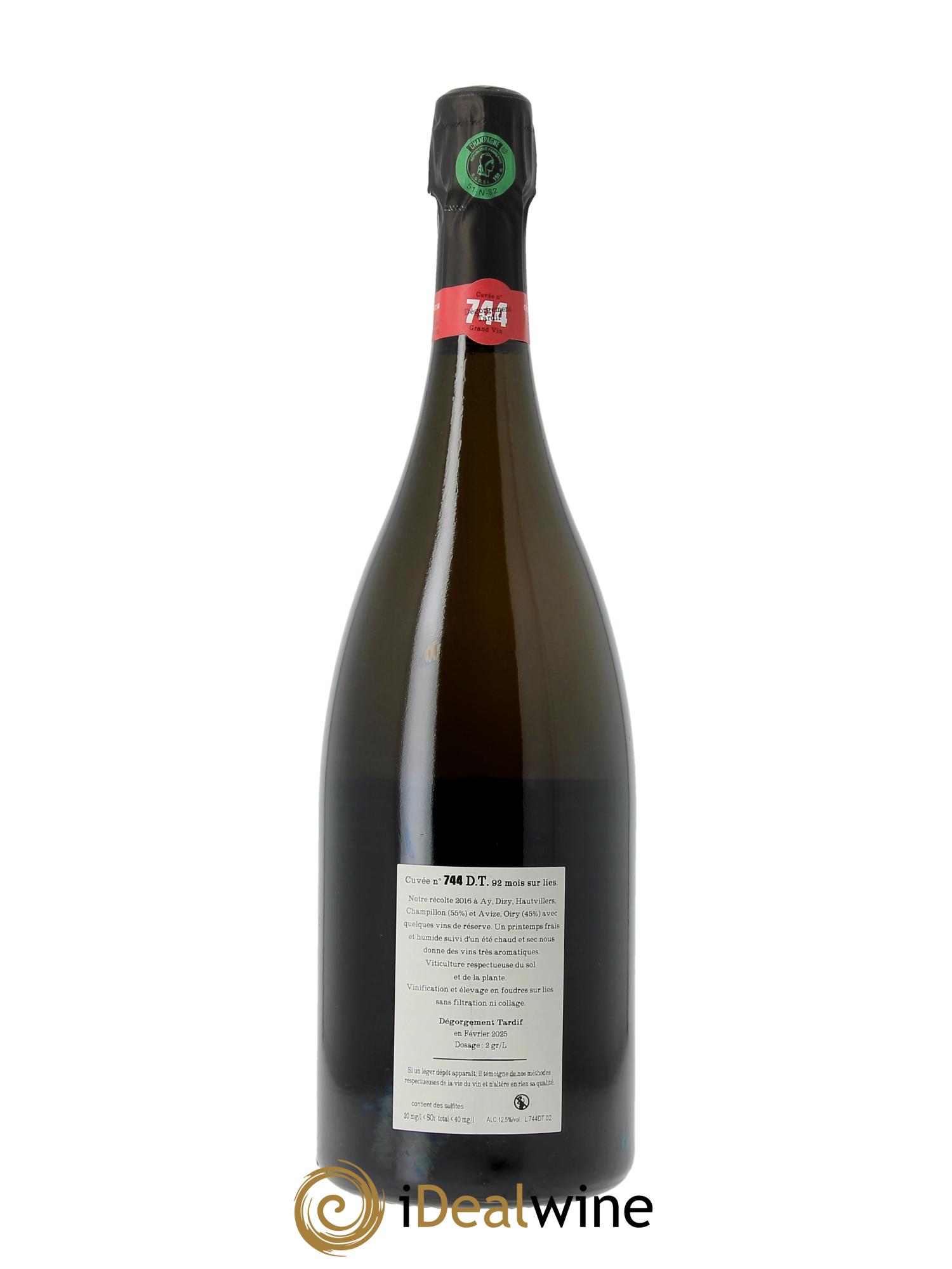 Cuvée 744 Dégorgement Tardif Extra-Brut Jacquesson  - Lot of 1 magnum - 1