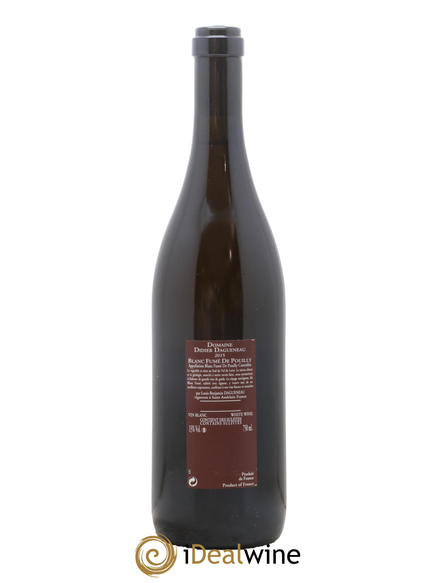 Vin de France (anciennement Pouilly-Fumé) Pur Sang Dagueneau (Domaine Didier - Louis-Benjamin) 2015 - Posten von 1 Flasche - 1