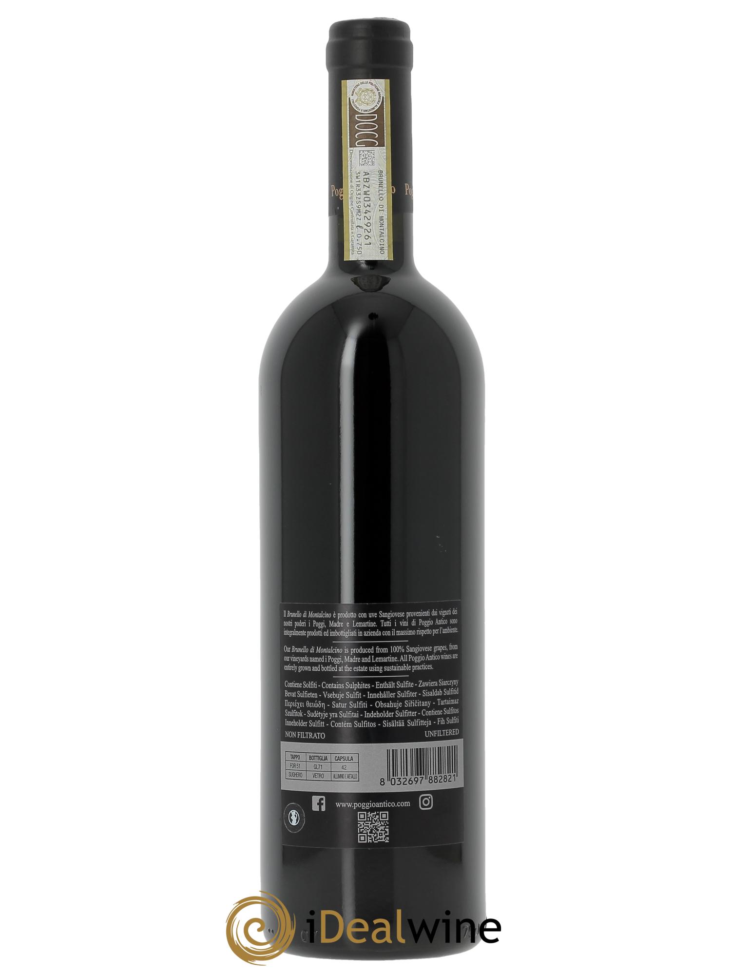 Brunello di Montalcino DOCG Poggio Antico  2018 - Posten von 1 Flasche - 1