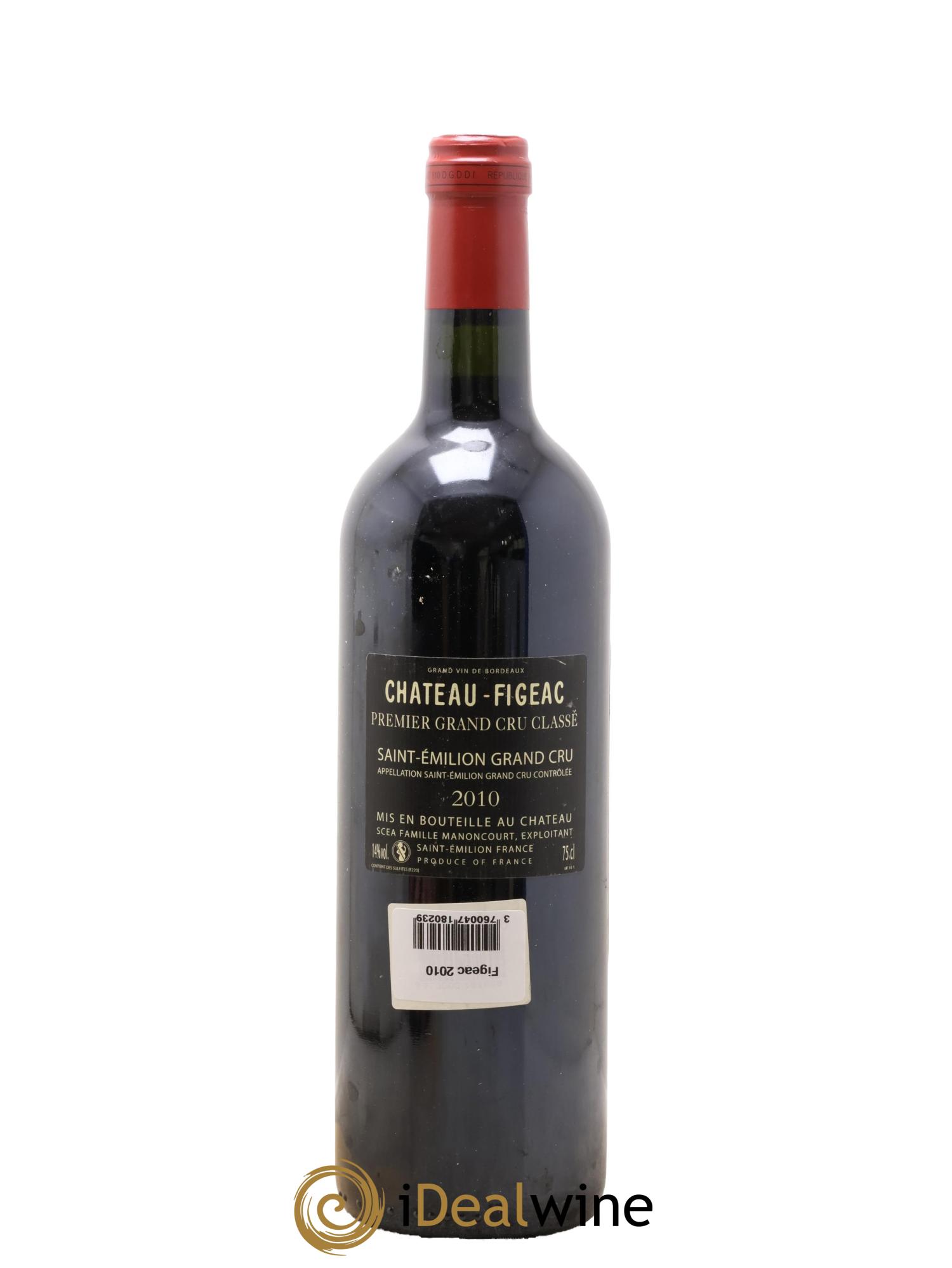 Château Figeac 1er Grand Cru Classé A 2010 - Lotto di 1 bottiglia - 2