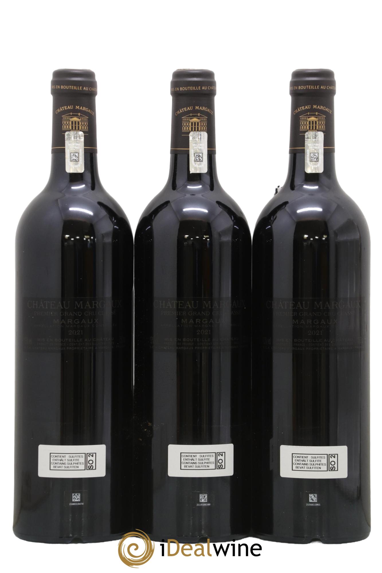 Château Margaux 1er Grand Cru Classé  2021 - Lot de 3 bouteilles - 1