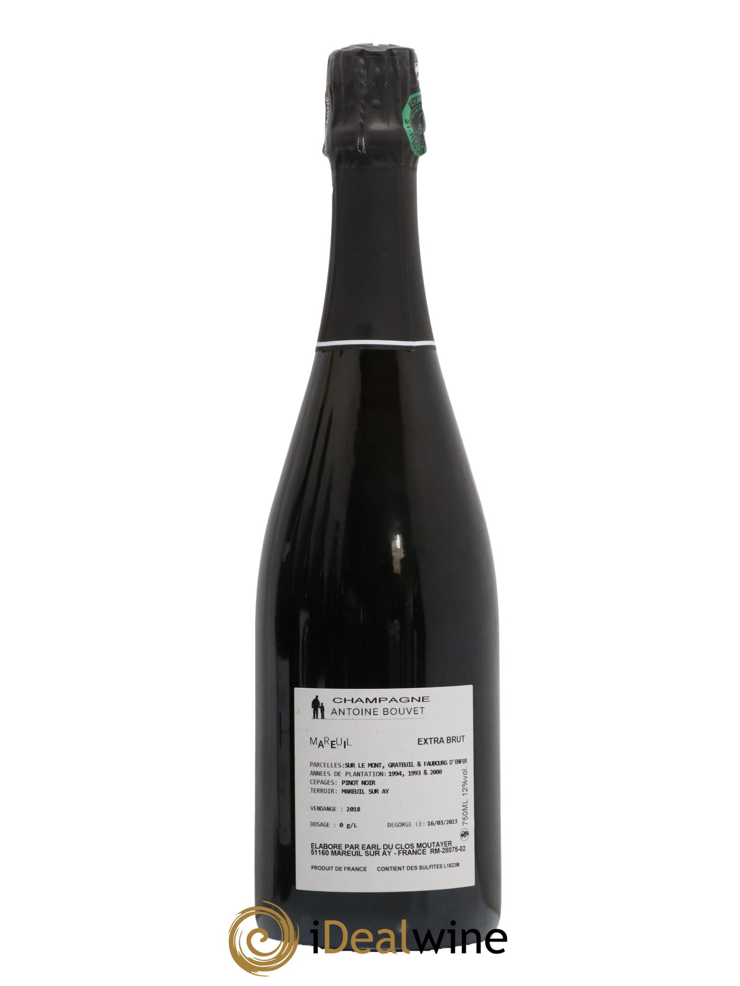 Champagne Mareuil sur Ay Maison Antoine Bouvet 2018 - Lot de 1 bouteille - 1