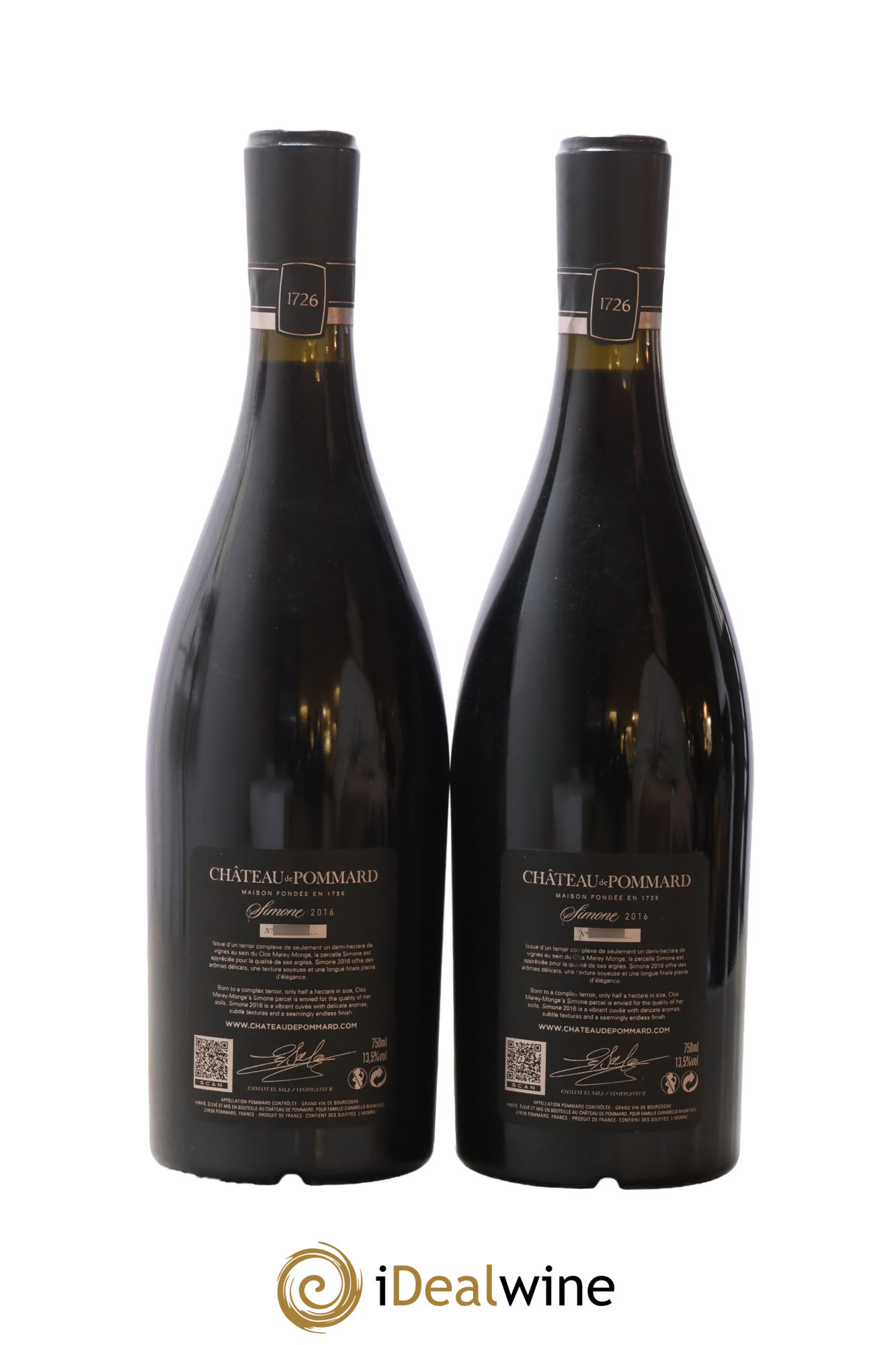 Pommard cuvée Simone Château de Pommard 2016 - Lot de 2 bouteilles - 1