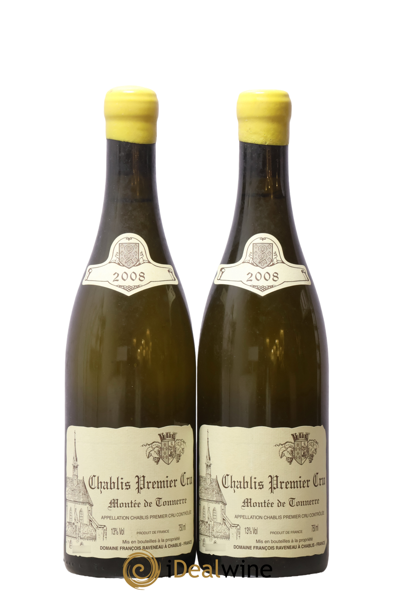 Chablis 1er Cru Montée de Tonnerre Raveneau (Domaine) 2008 - Lote de 2 botellas - 0