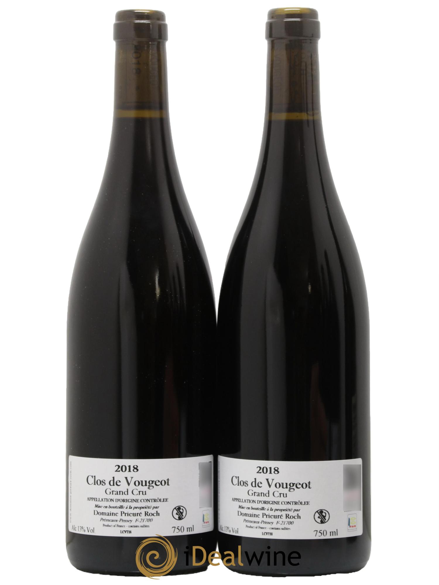 Clos de Vougeot Grand Cru Prieuré Roch 2018 - Lot de 2 bouteilles - 1