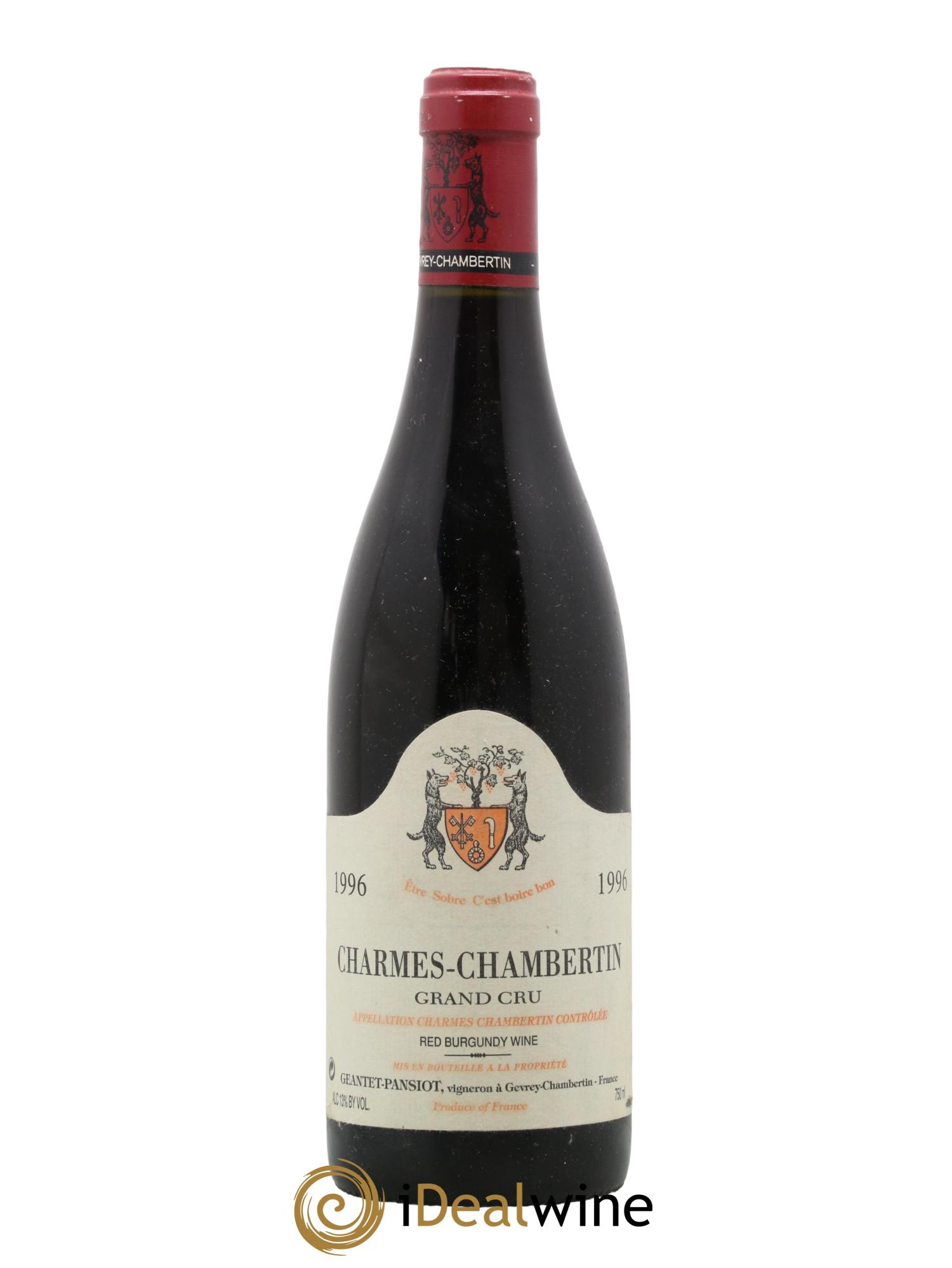 Charmes-Chambertin Grand Cru Geantet-Pansiot 1996 - Lotto di 1 bottiglia - 0
