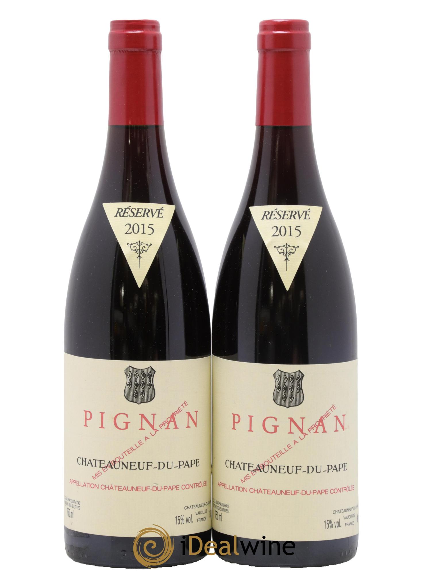 Châteauneuf-du-Pape Pignan Emmanuel Reynaud 2015 - Lot of 2 bottles - 0