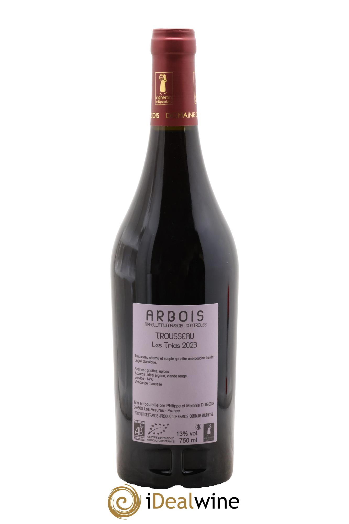 Arbois Trousseau Les Trias Domaine Dugois 2023 - Lotto di 1 bottiglia - 1