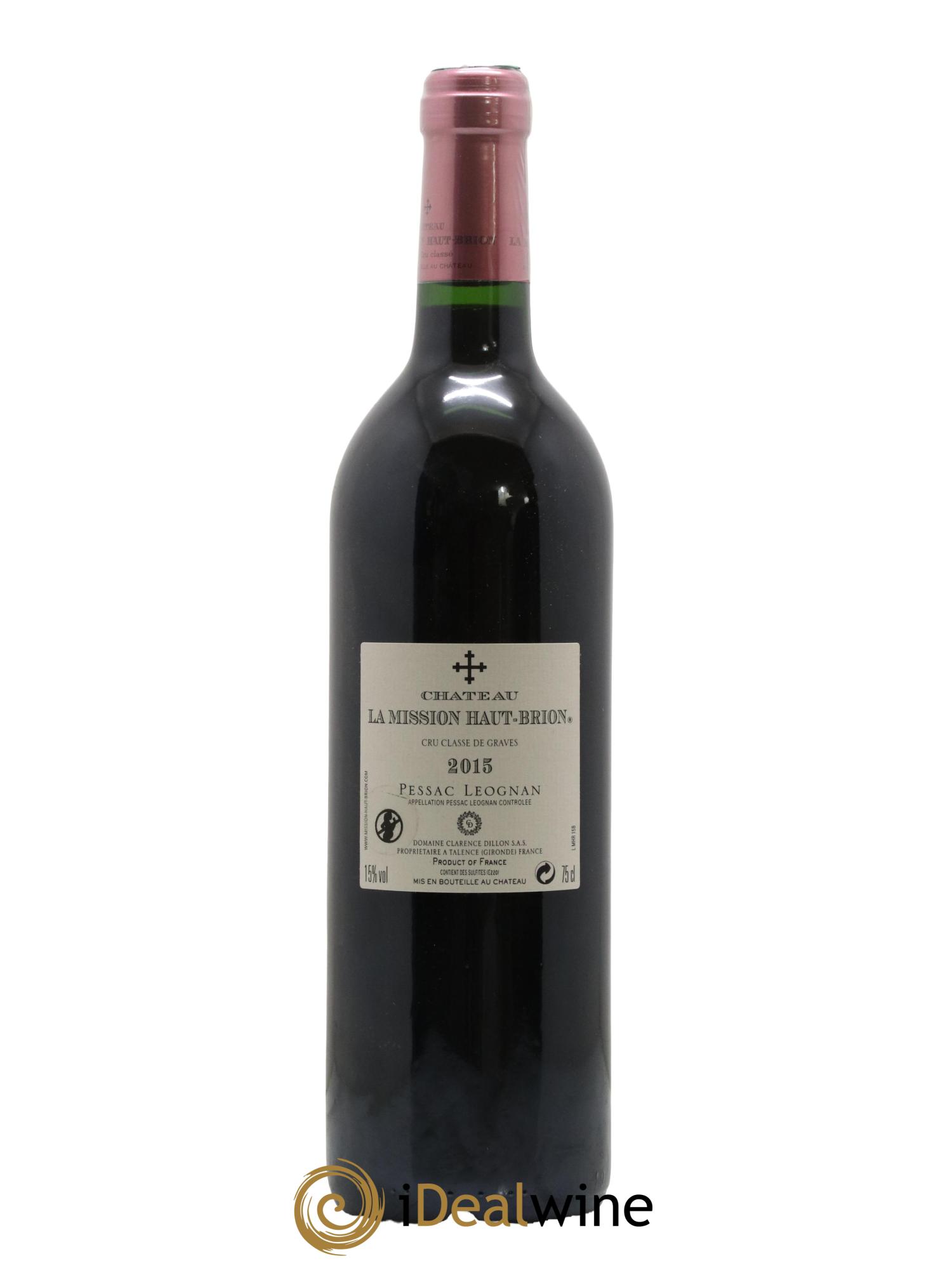 Château la Mission Haut-Brion Cru Classé de Graves 2015 - Lot de 1 bouteille - 1