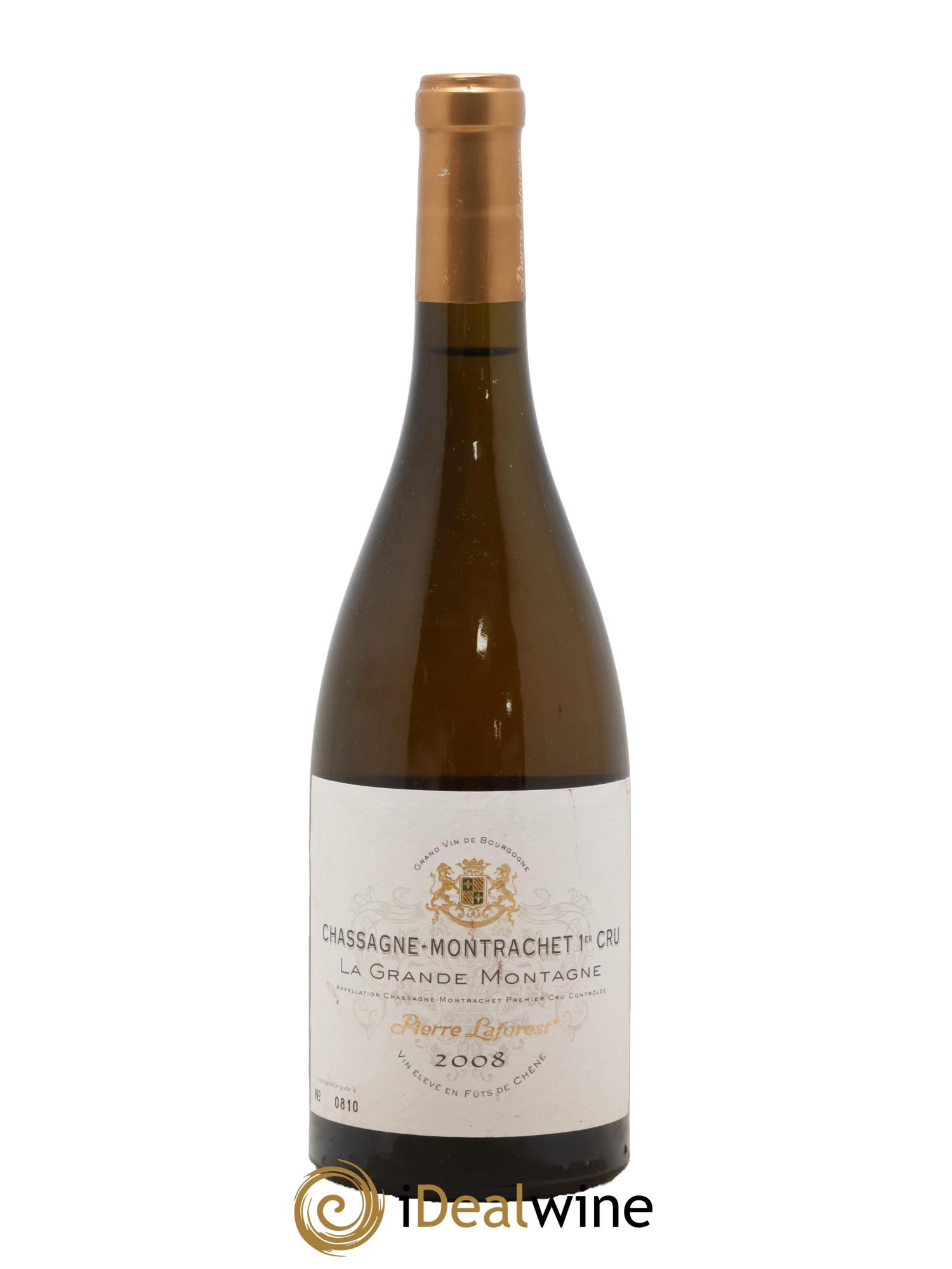 Chassagne-Montrachet 1er Cru La Grande Montagne Pierre Laforest 2008 - Lot de 1 bouteille - 0