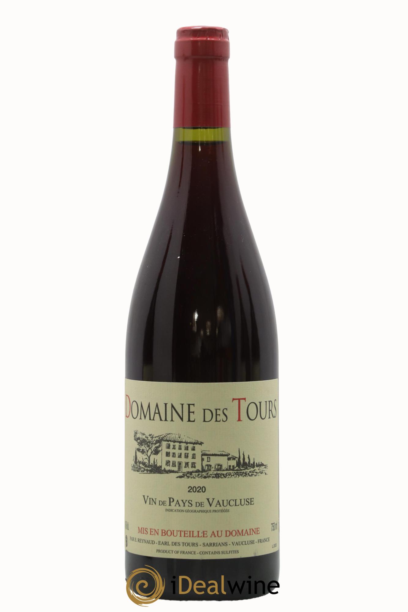 IGP Vaucluse (Vin de Pays de Vaucluse) Domaine des Tours Emmanuel Reynaud 2020 - Lot de 1 bouteille - 0