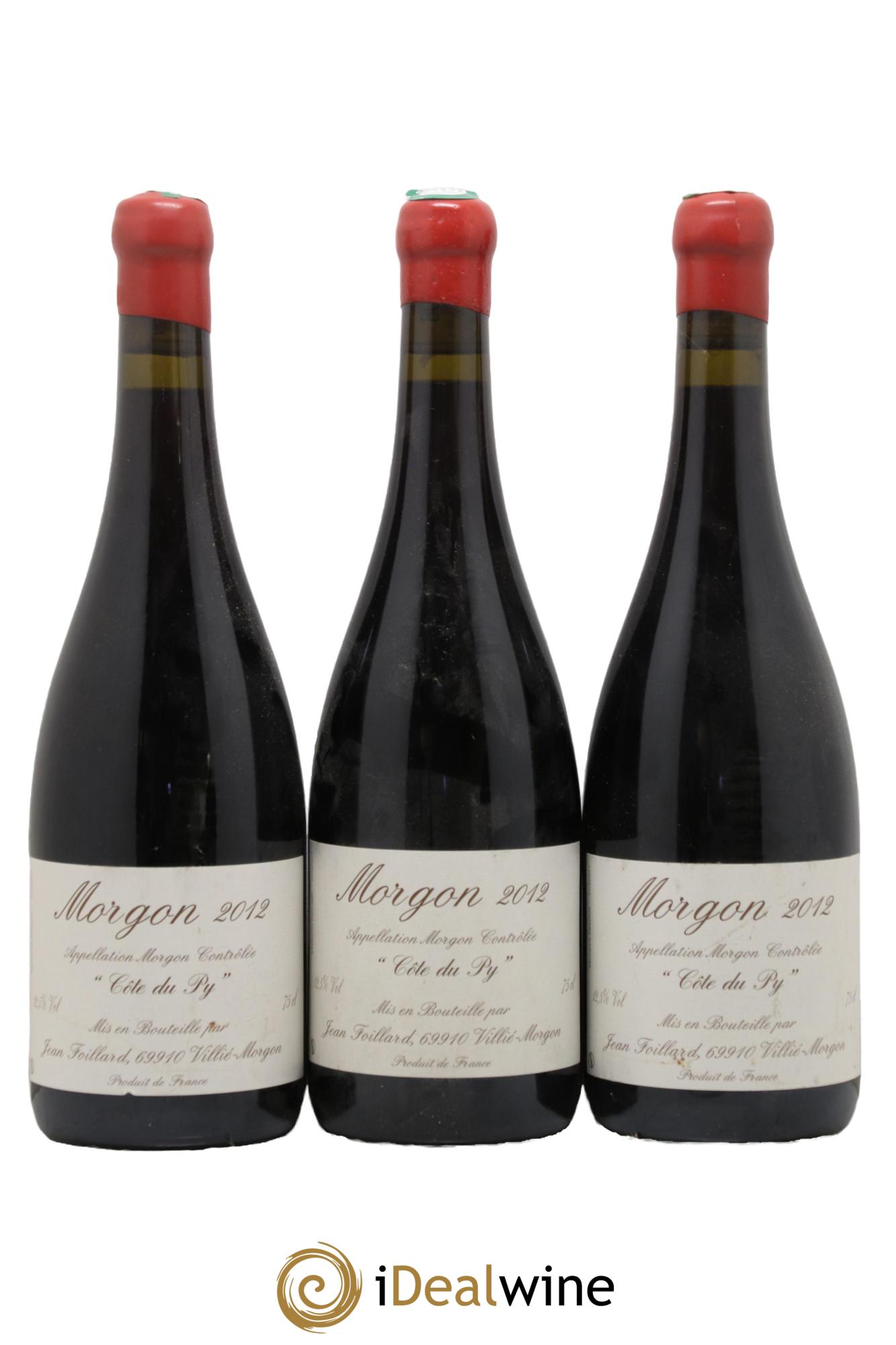Morgon Côte du Py Jean Foillard 2012 - Lot de 3 bouteilles - 0