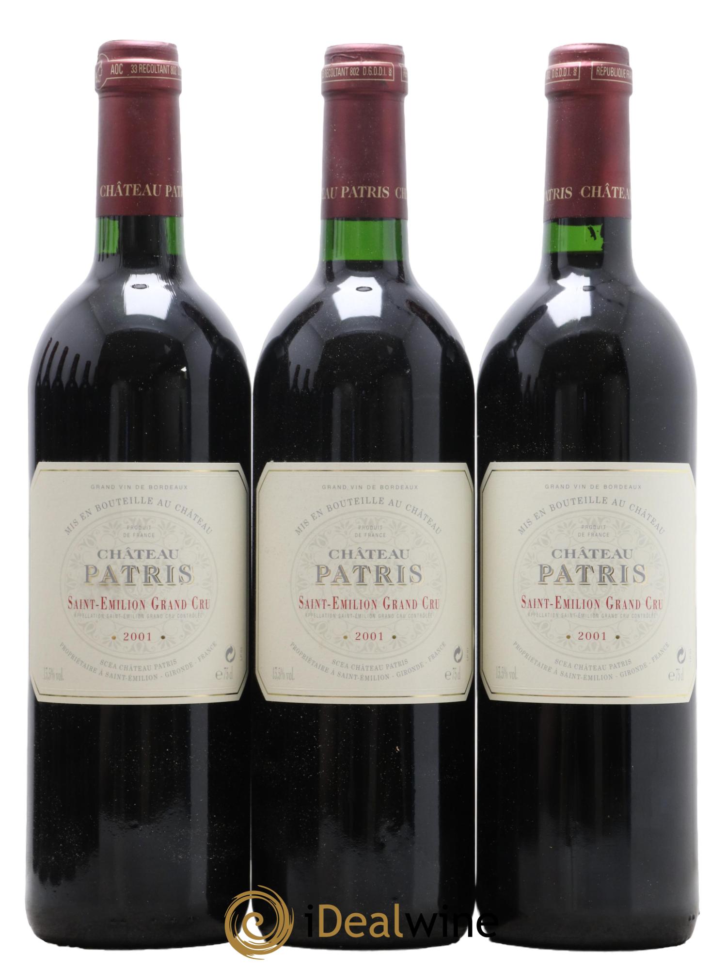 Château Patris 2001 - Posten von 12 Flaschen - 2