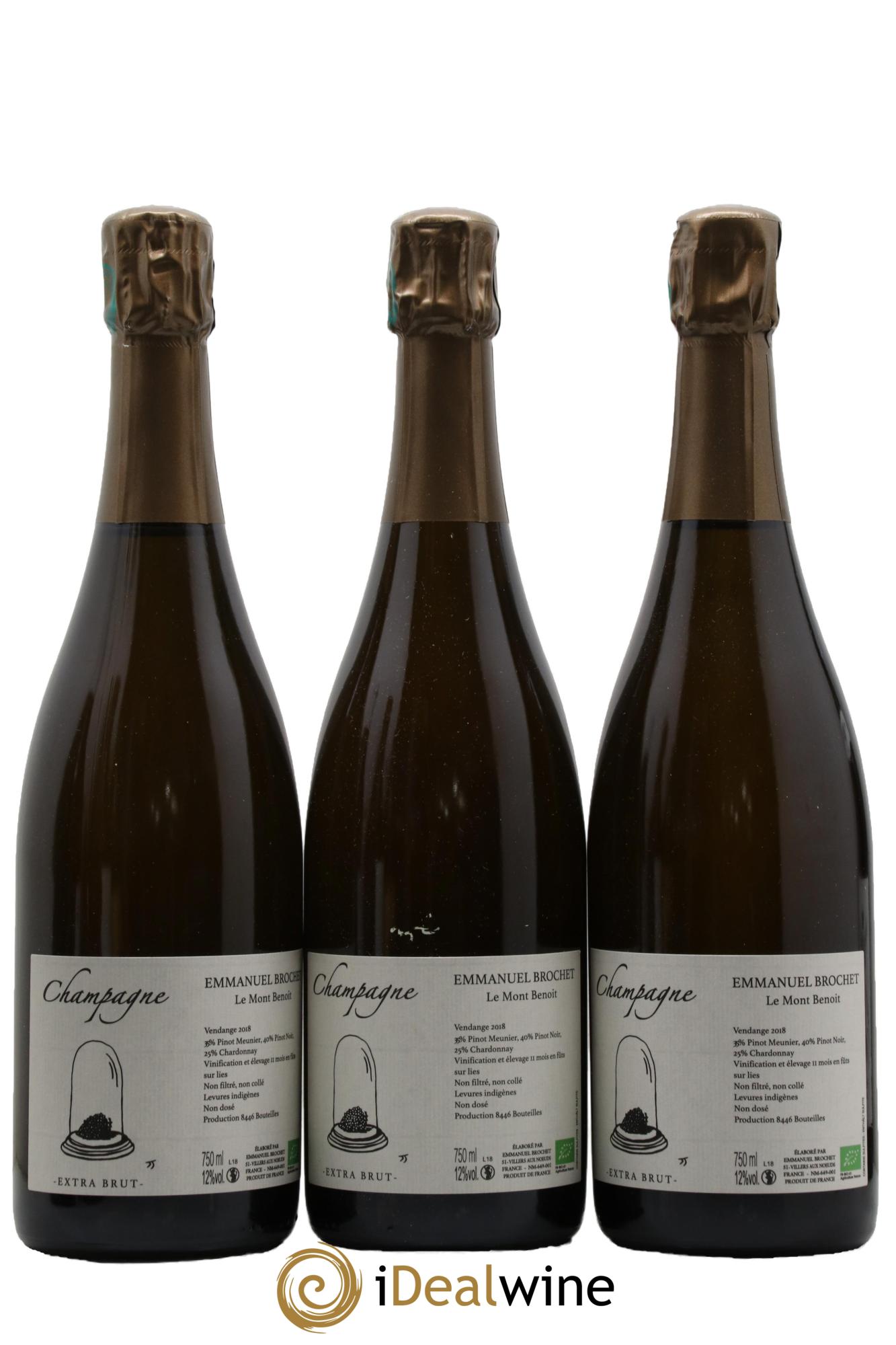 Le Mont Benoit Extra-Brut Emmanuel Brochet 2018 - Lot de 3 bouteilles - 0