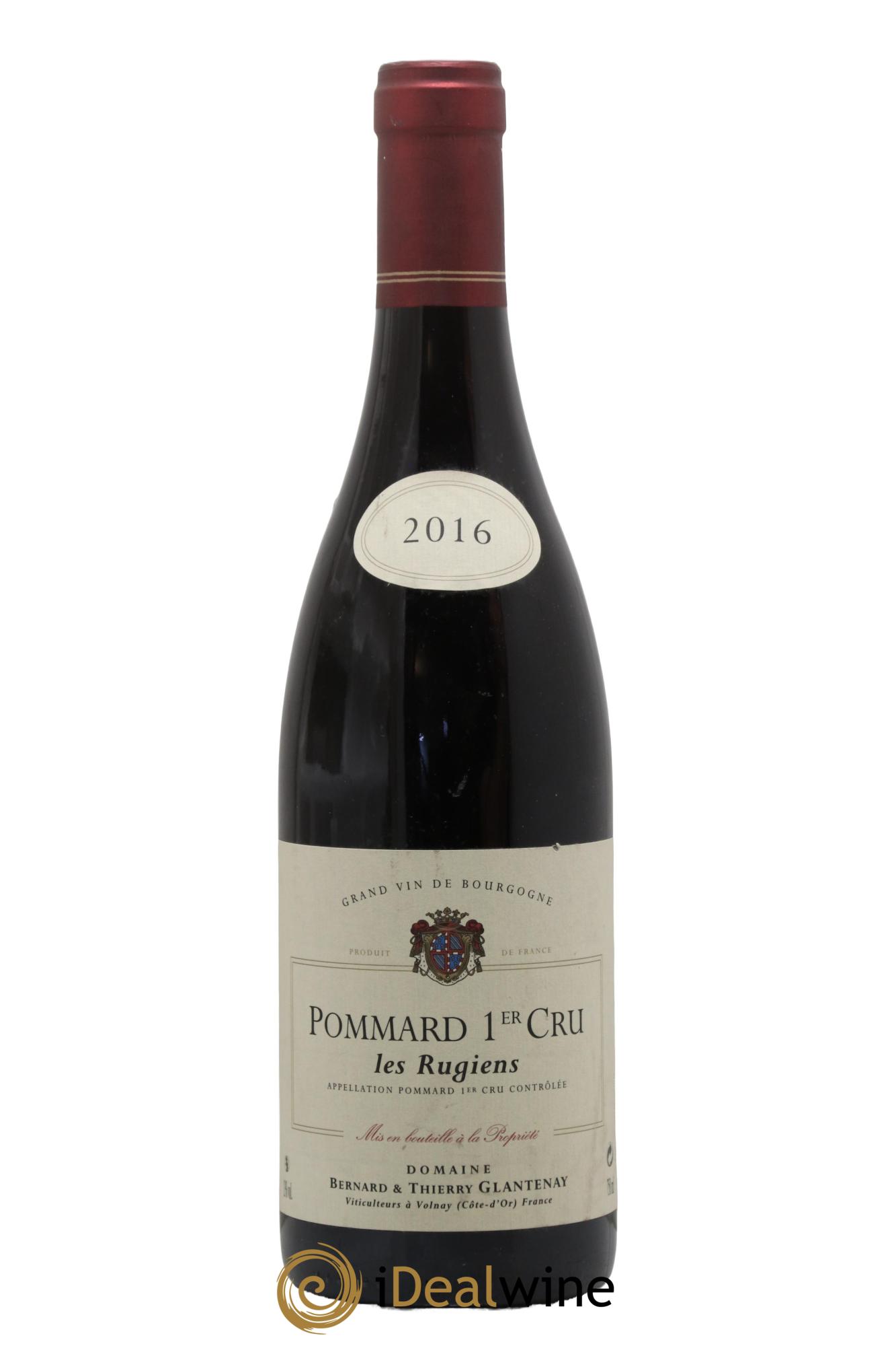 Pommard 1er Cru Les Rugiens Bernard et Thierry Glantenay (Domaine) 2016 - Lot de 1 bouteille - 0