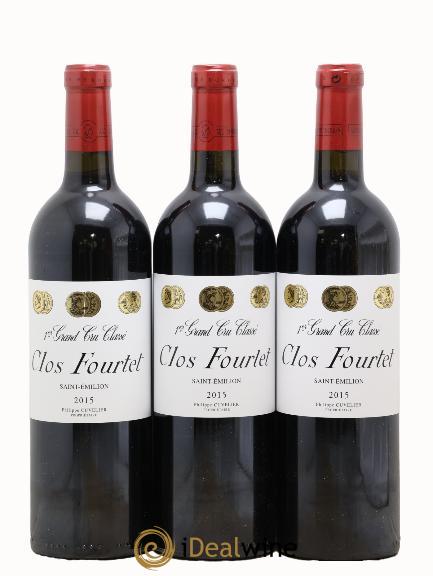 Clos Fourtet 1er Grand Cru Classé B 2015 - Posten von 3 Flaschen - 0