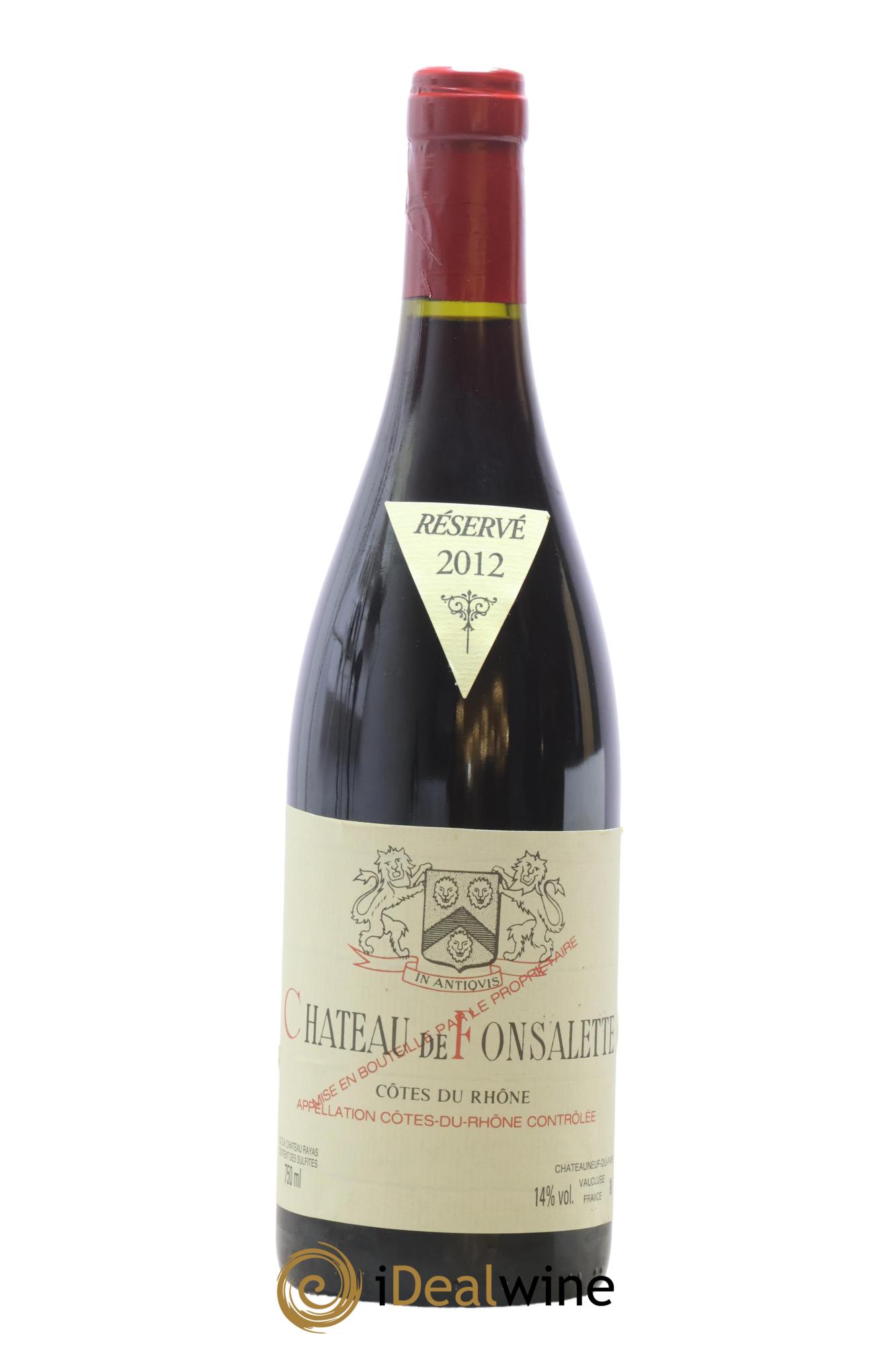 Côtes-du-Rhône Château de Fonsalette Emmanuel Reynaud 2012 - Lot de 1 bouteille - 0