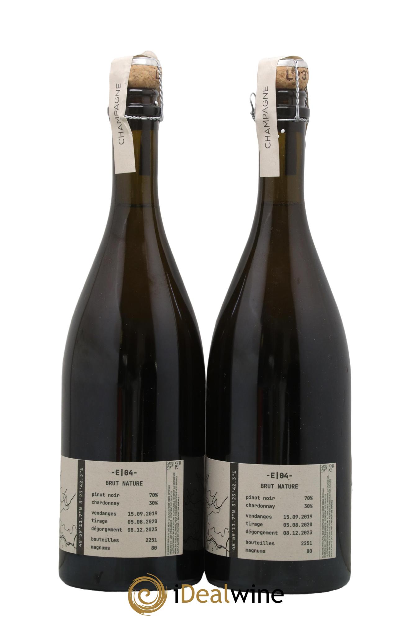Brut Nature Exploration 04 Tom Gauditiabois 2019 - Lot of 2 bottles - 1