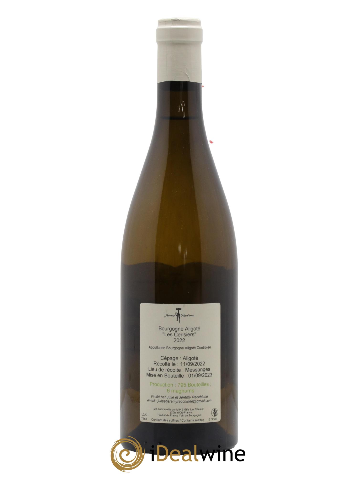 Bourgogne Aligoté Les Cerisiers Domaine Jérémy Recchione 2022 - Lot de 1 bouteille - 1