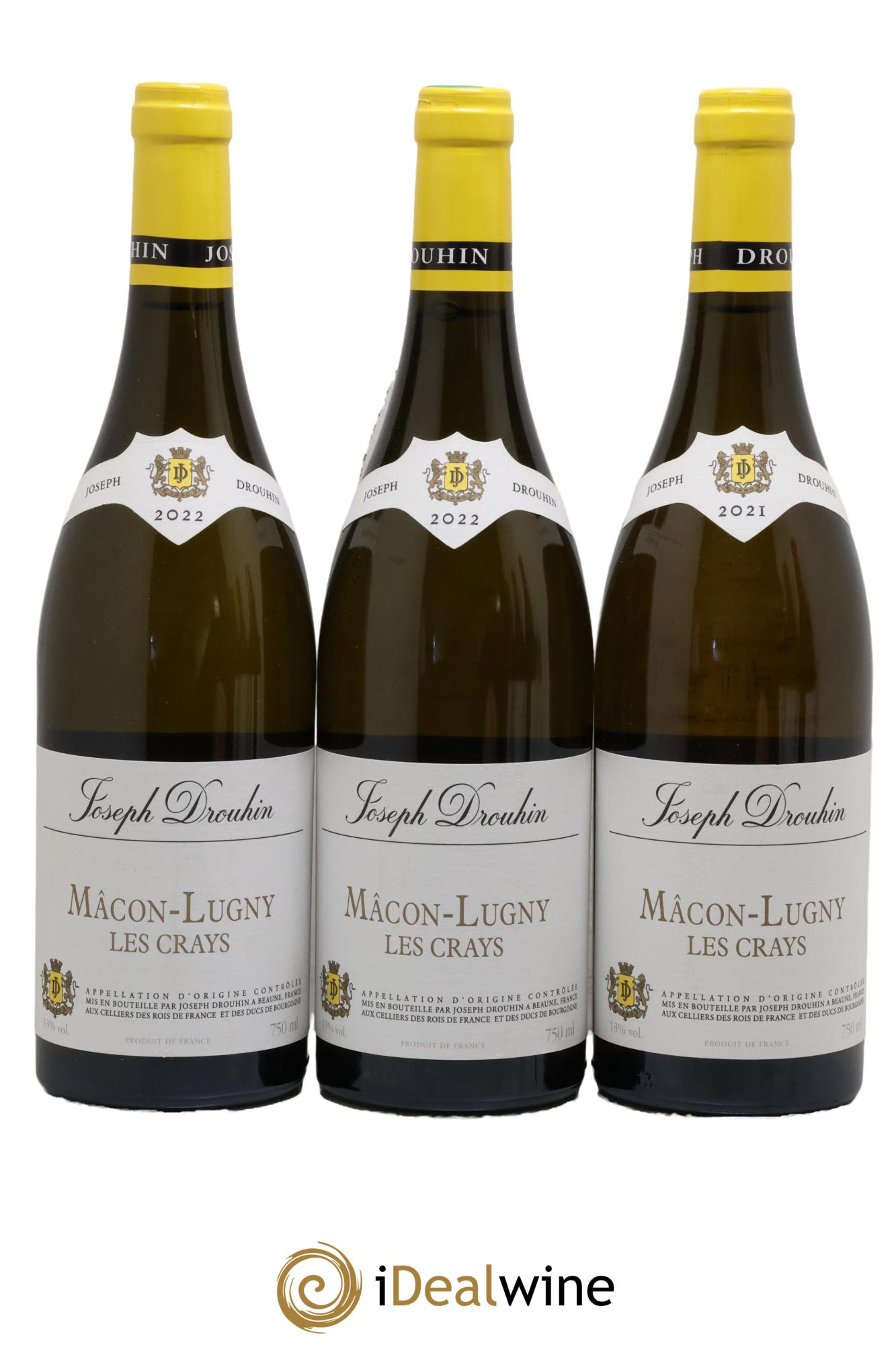 Mâcon-Lugny Les Crays Joseph Drouhin 2022 - Posten von 3 Flaschen - 0