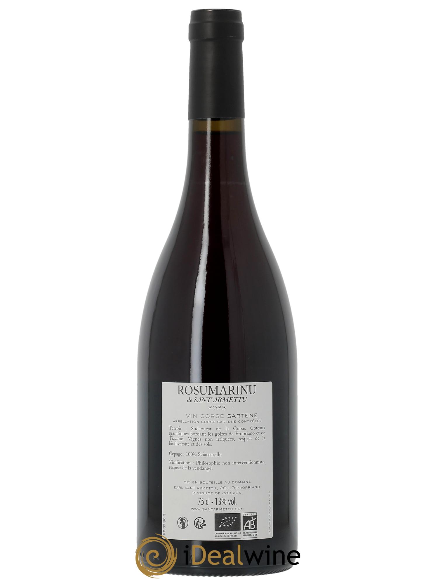 Sartène Rosumarinu Sant Armettu (Domaine) 2023 - Lotto di 1 bottiglia - 1
