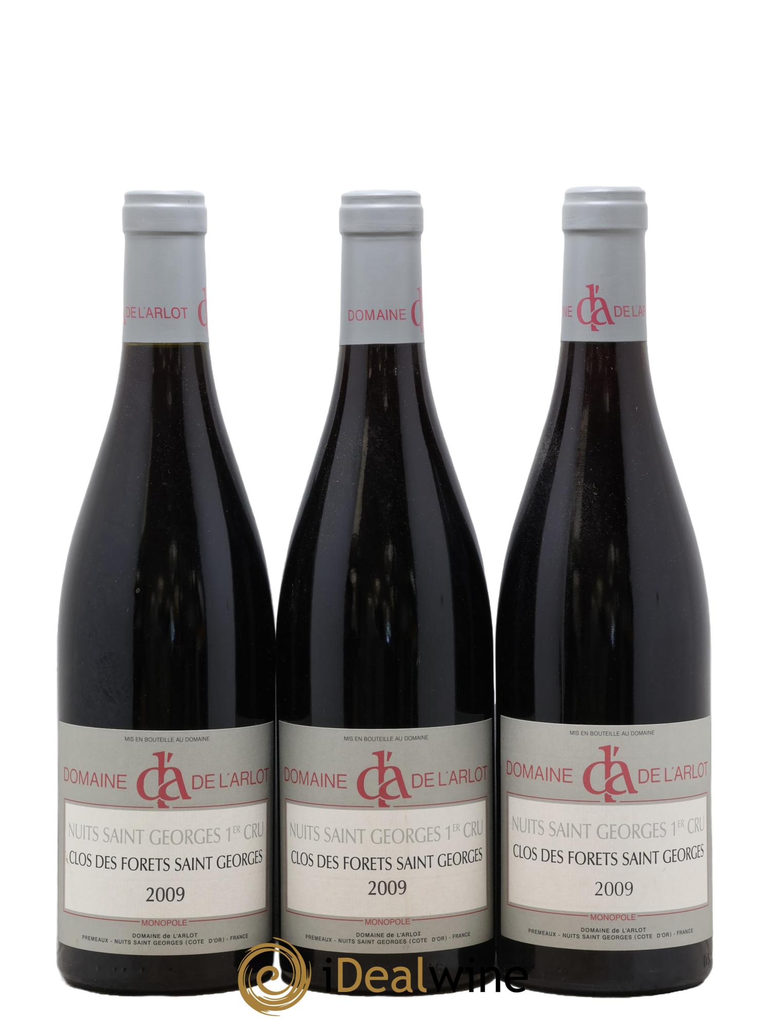 Nuits-Saint-Georges 1er Cru Clos des Forêts Saint-Georges Domaine de l'Arlot 2009 - Lot de 3 bouteilles - 0