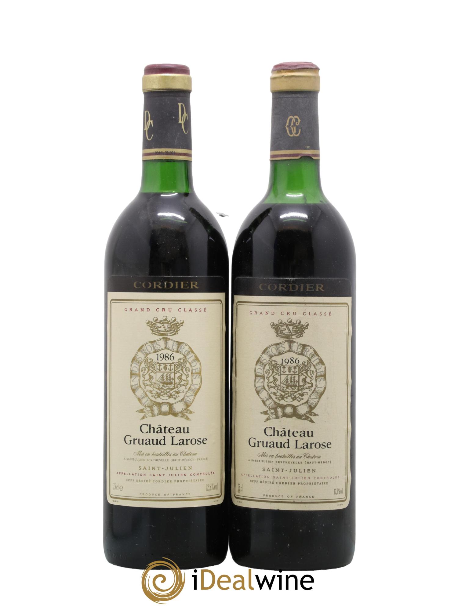 Château Gruaud Larose 2ème Grand Cru Classé 1986 - Lot de 2 bouteilles - 0