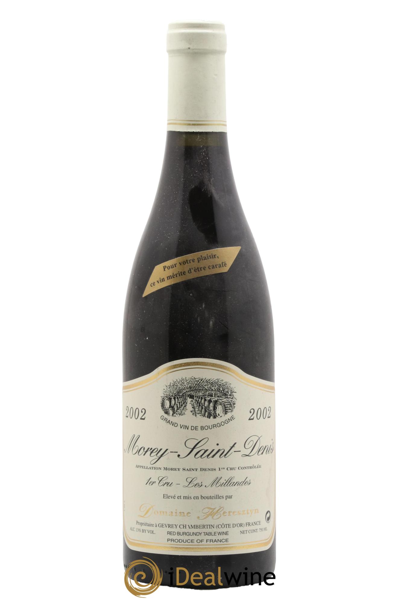Morey Saint-Denis 1er Cru Les Millandes Heresztyn (Domaine)  2002 - Lot of 1 bottle - 0