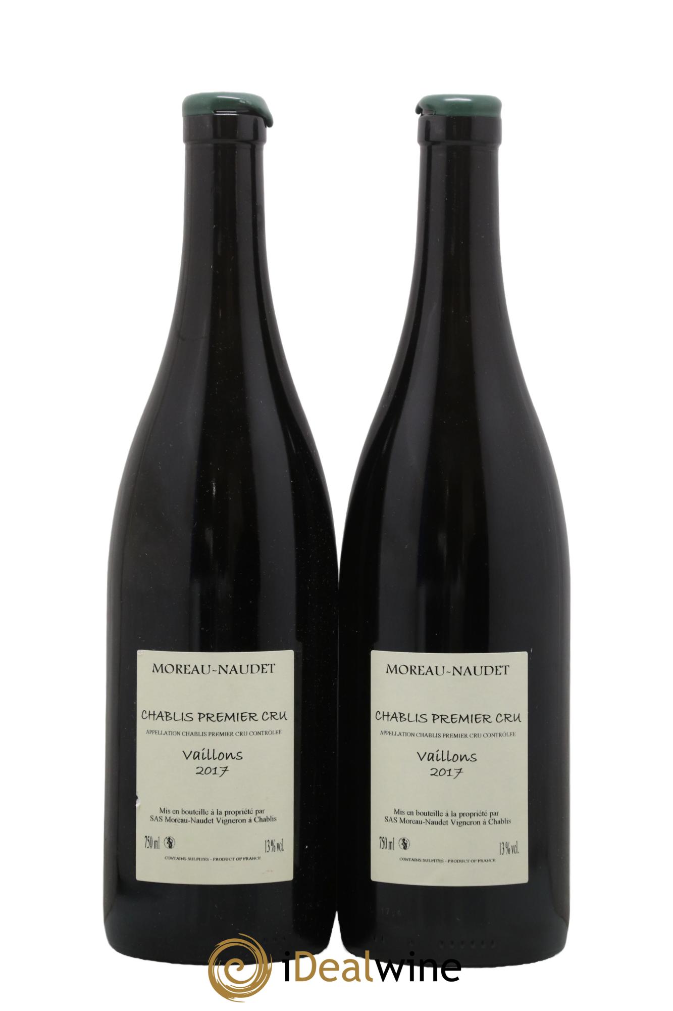 Chablis 1er Cru Vaillons Moreau-Naudet 2017 - Lotto di 2 bottiglie - 1