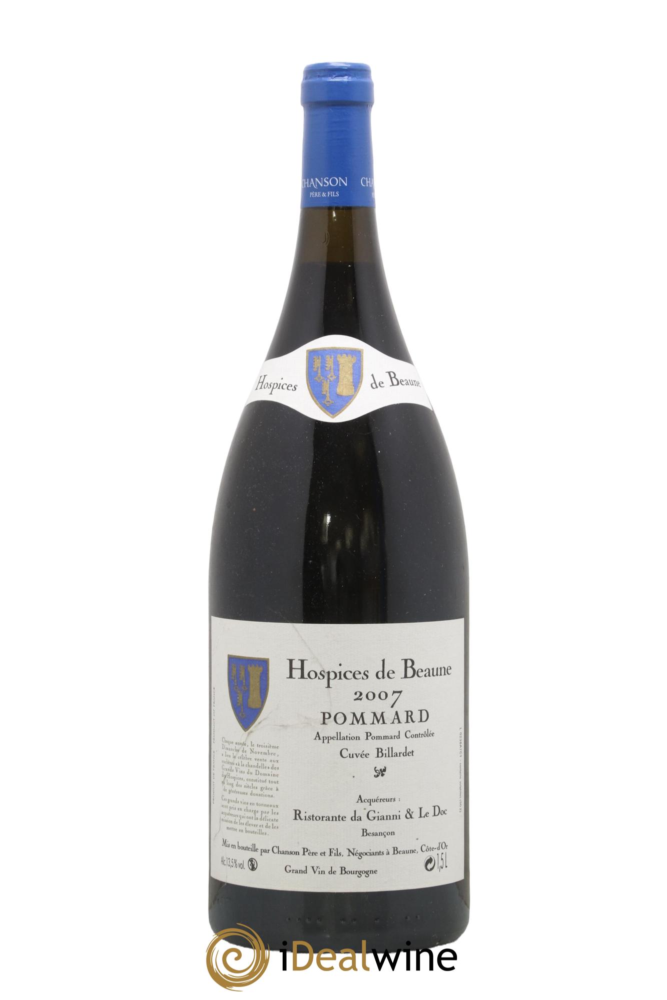Pommard Cuvée Billardet Chanson Hospices de Beaune 2007 - Posten von 1 Magnum - 0