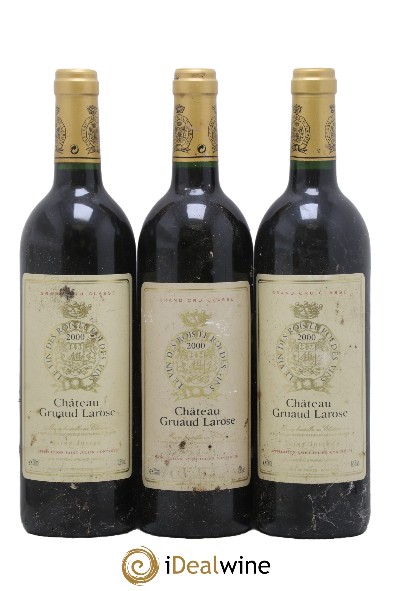 Château Gruaud Larose 2ème Grand Cru Classé 2000 - Lot de 3 bouteilles - 0