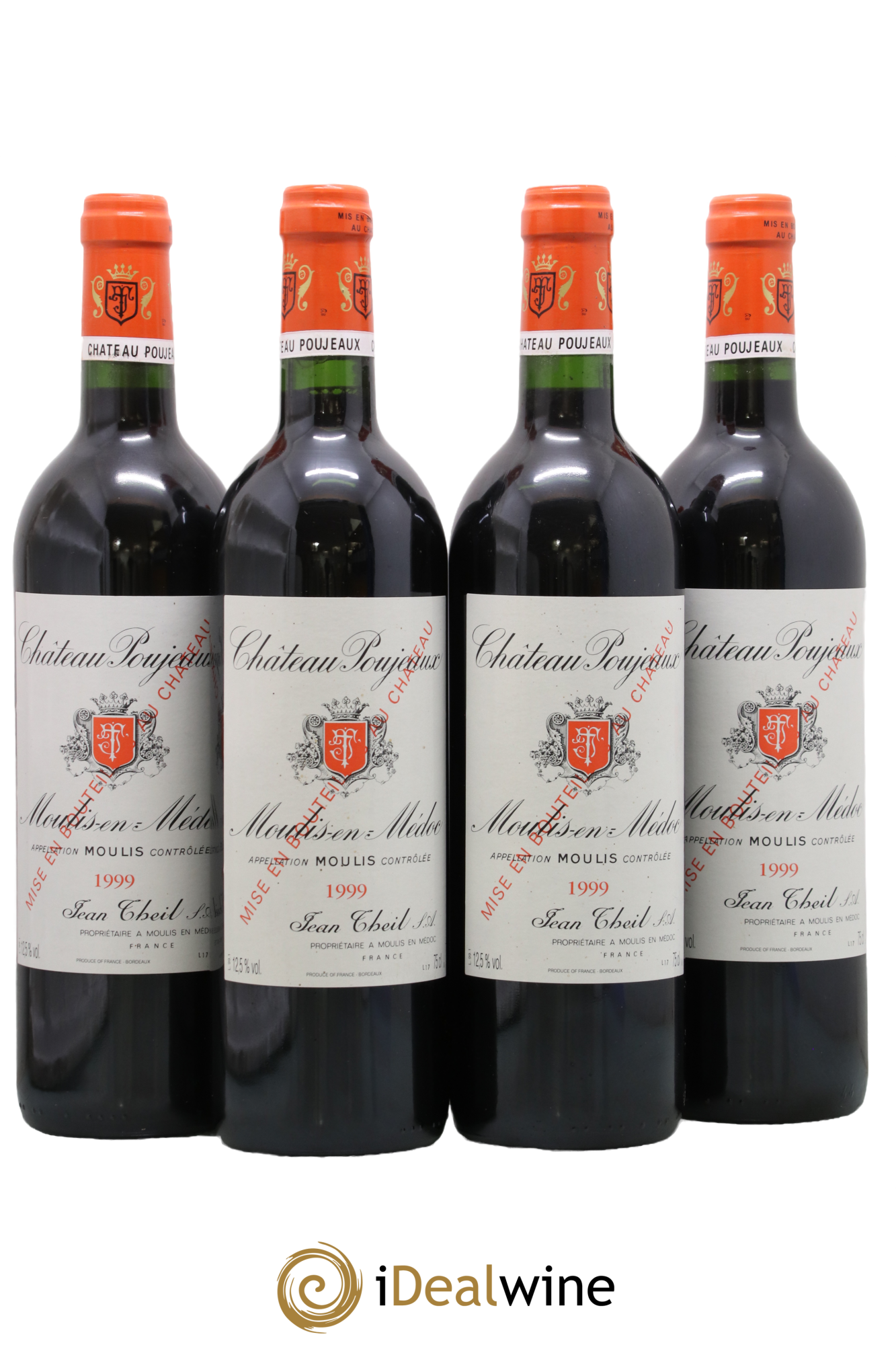 Château Poujeaux 1999 - Lot de 4 bouteilles - 0