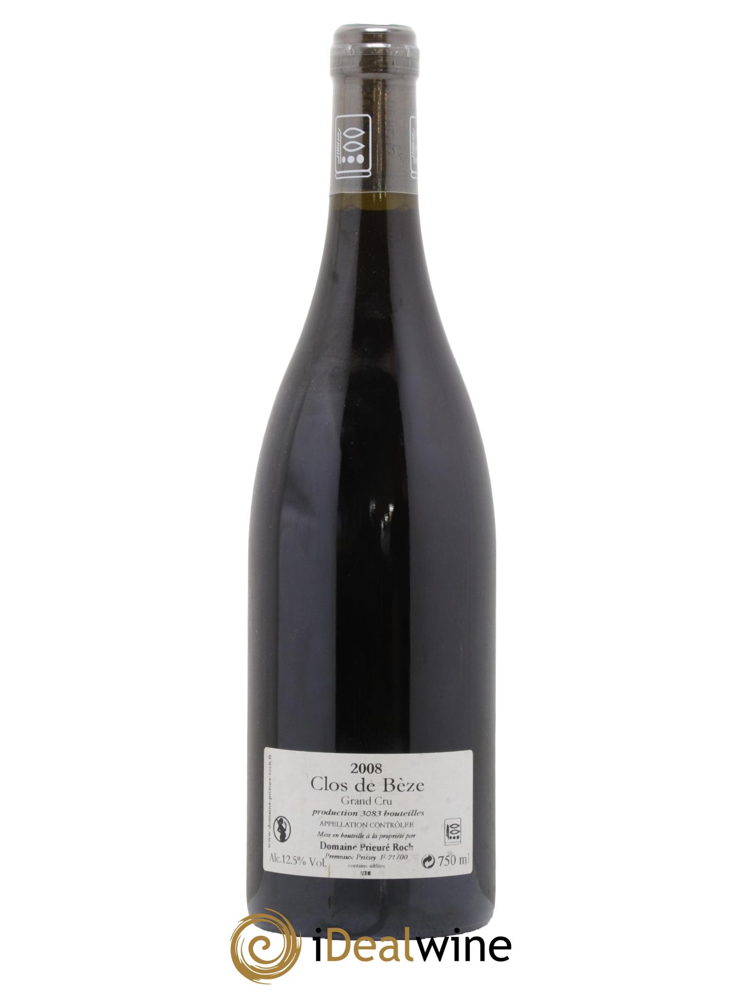 Chambertin Clos de Bèze Grand Cru Prieuré Roch 2008 - Lot de 1 bouteille - 1