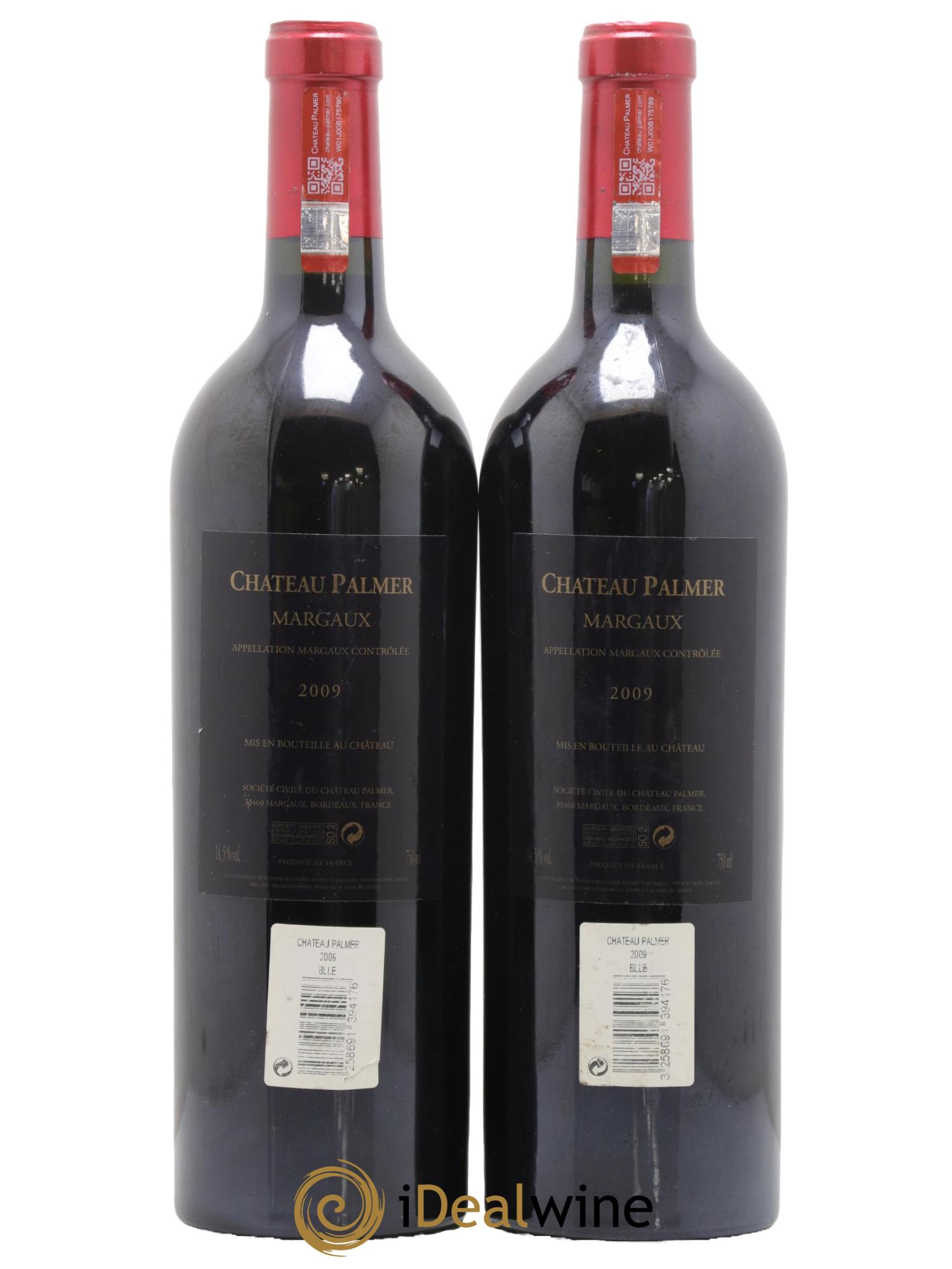 Château Palmer 3ème Grand Cru Classé 2009 - Lot of 2 bottles - 1