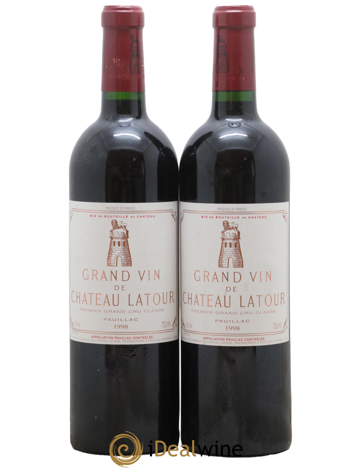 Château Latour 1er Grand Cru Classé 1998 - Lot de 2 bouteilles - 0