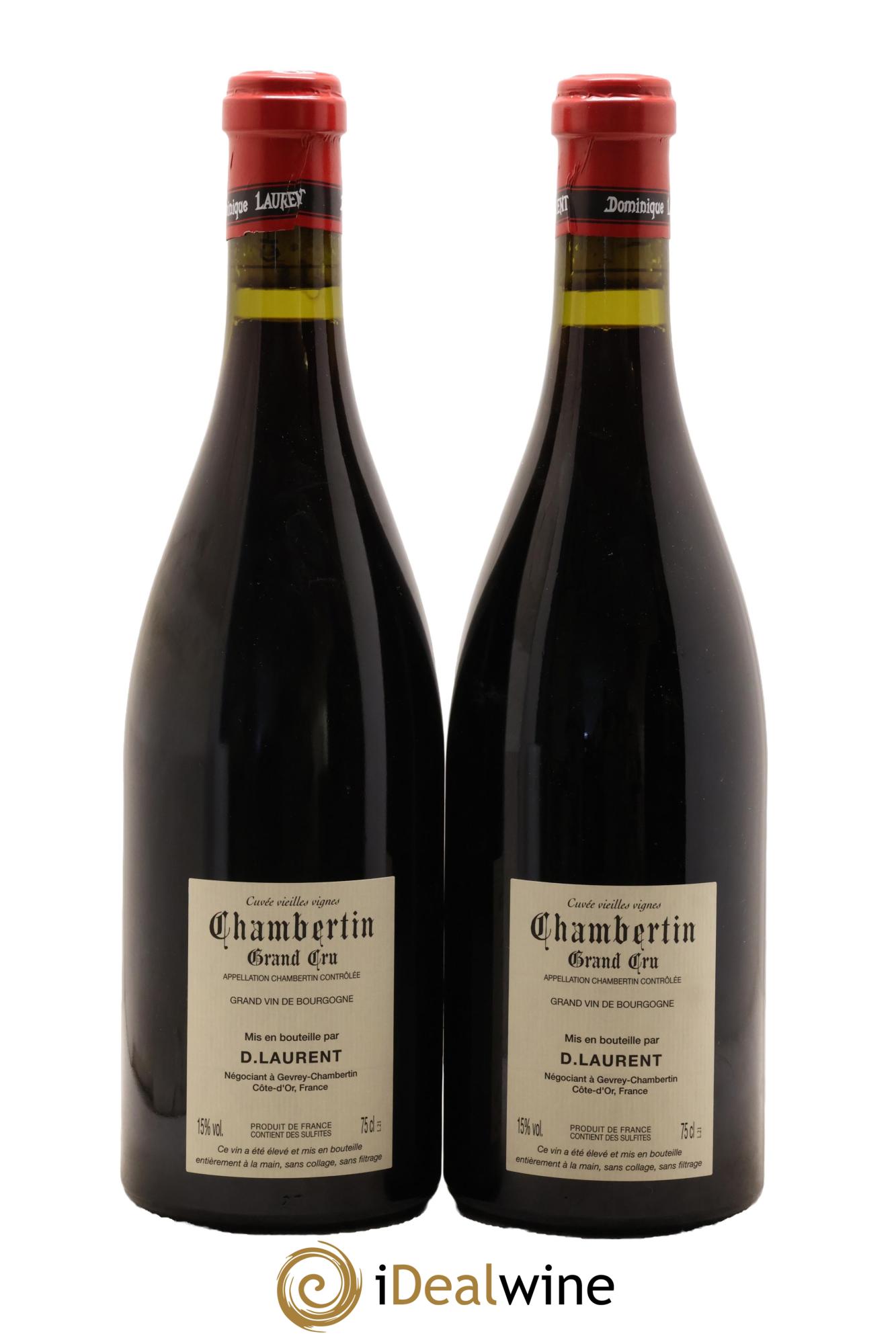 Chambertin Grand Cru Dominique Laurent Grande cuvée vielles vignes 2018 - Lotto di 2 bottiglie - 1