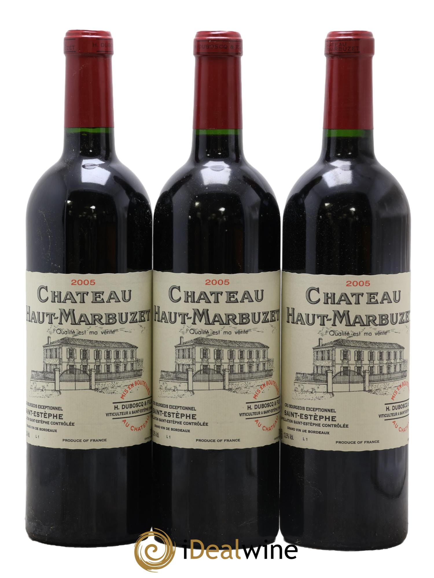 Château Haut Marbuzet 2005 - Posten von 3 Flaschen - 0